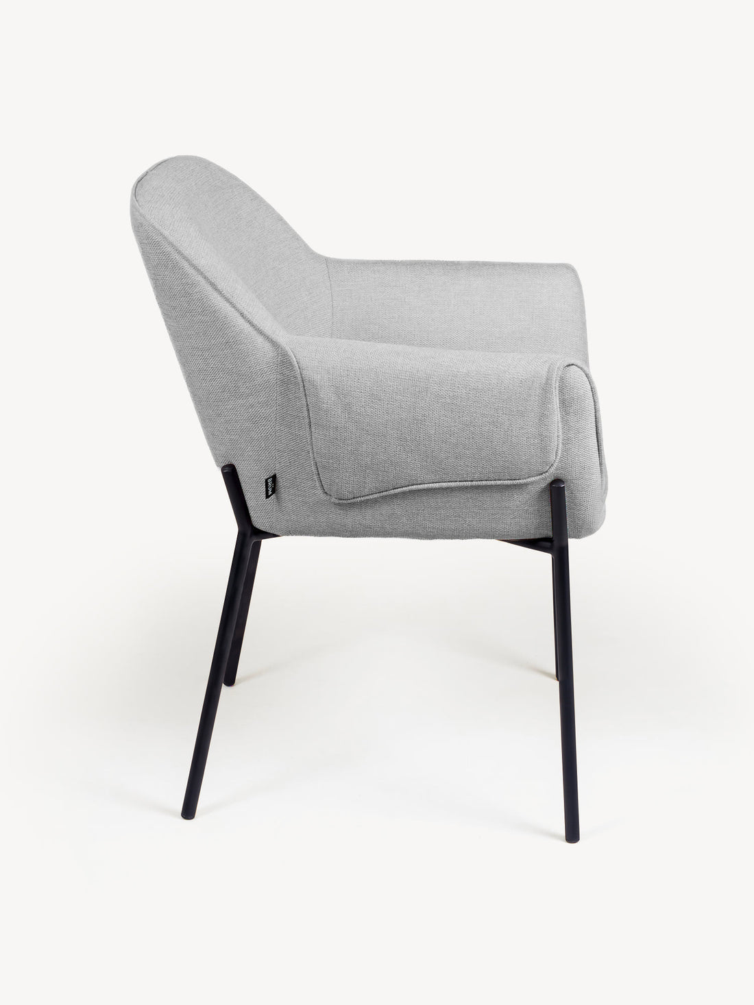 Silla Toronto (Pata Negra) gris, vista lateral