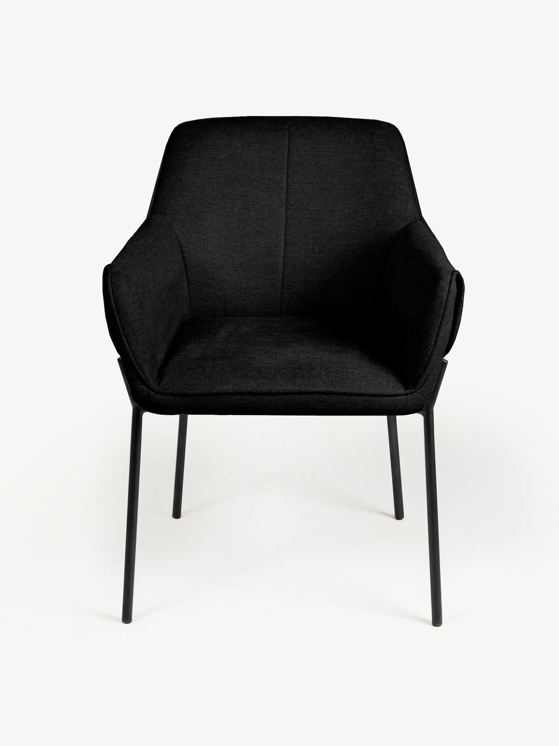 Silla Toronto (Pata Negra) negro, vista de frente