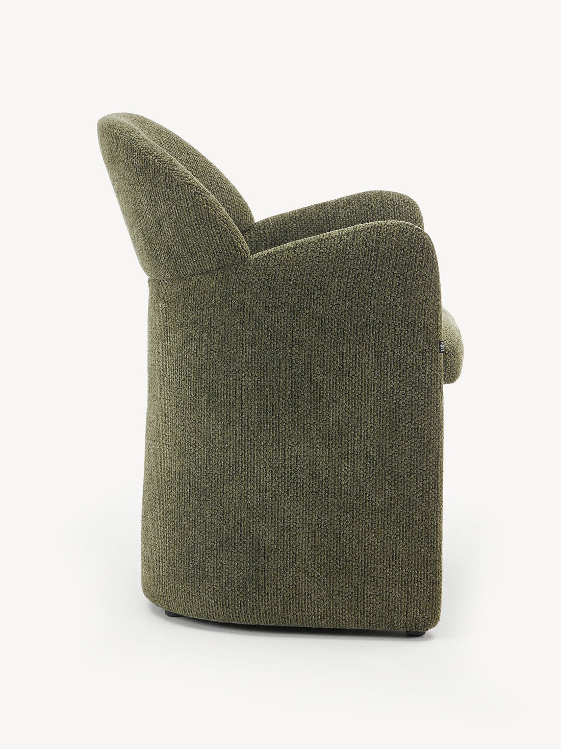 Sillón individual Davos verde, vista lateral