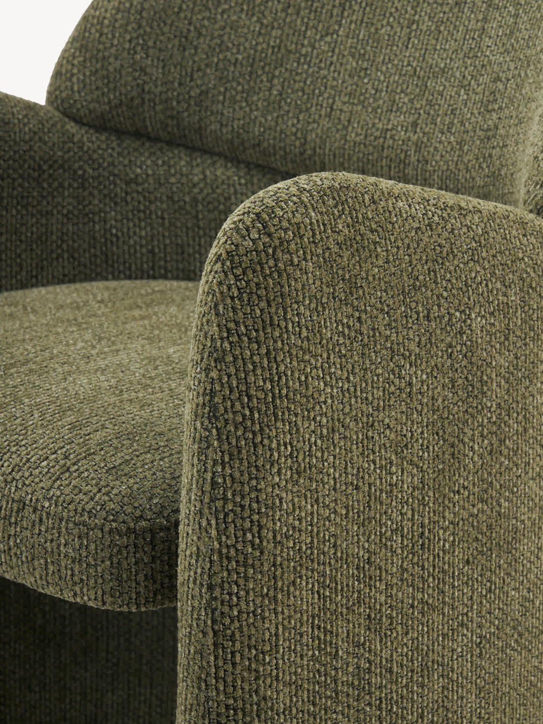 Sillón individual Davos verde, detalle