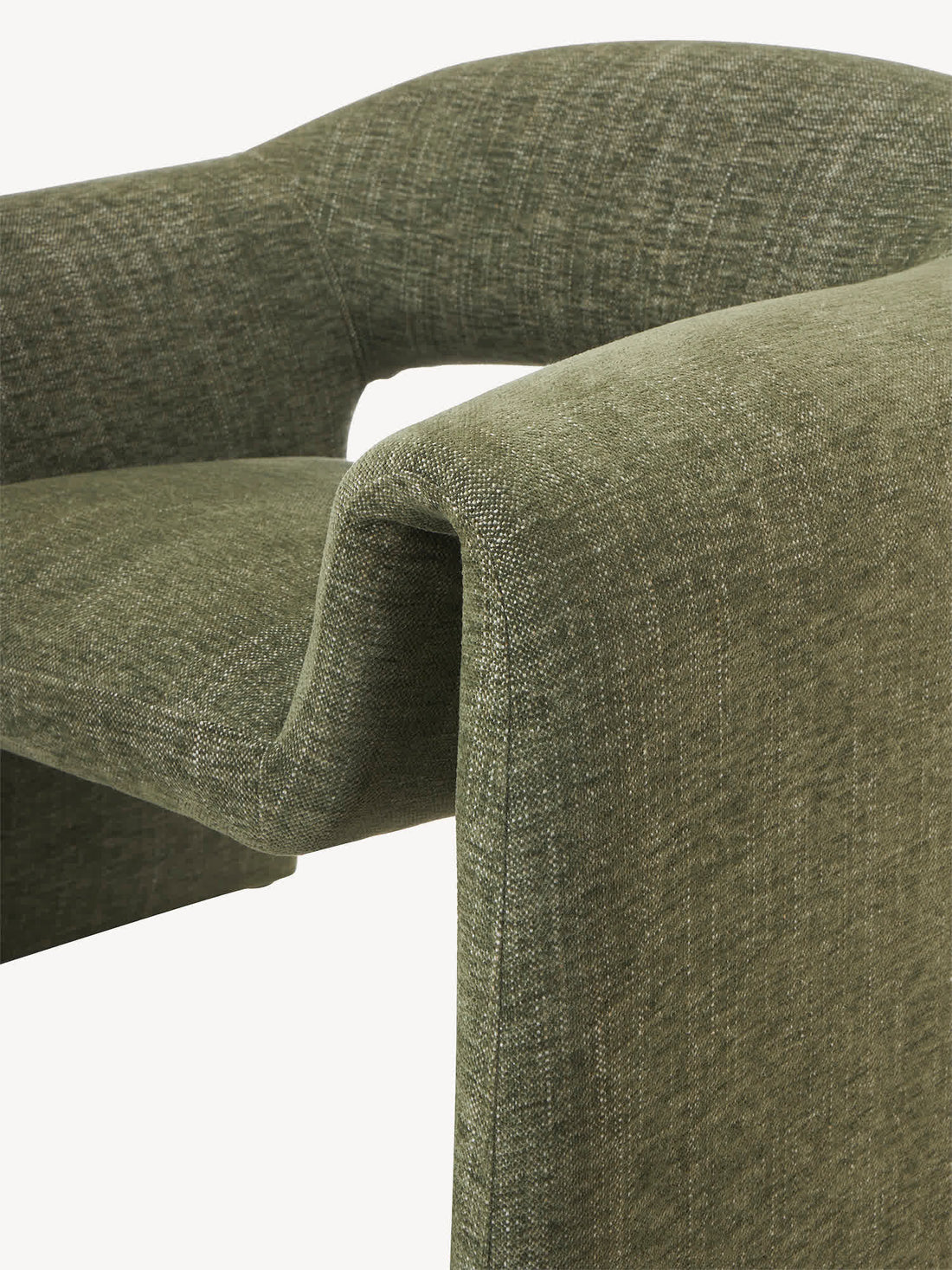 Sillón individual Mauricio verde, detalle
