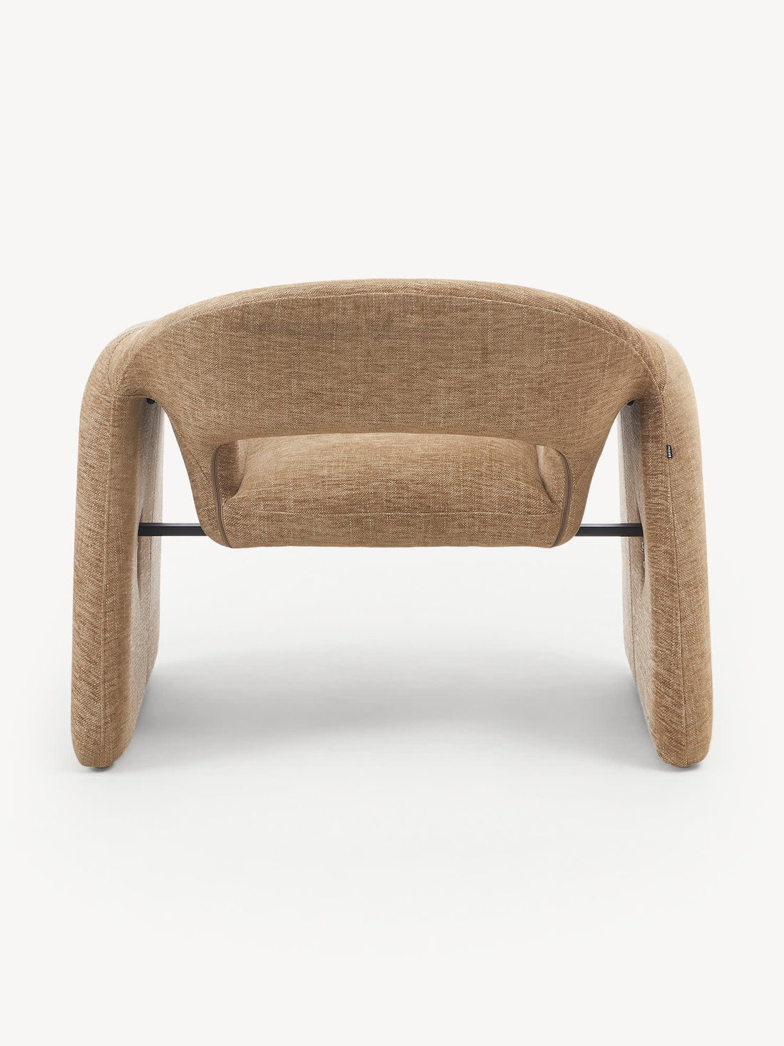 Sillón individual Mauricio terracota, vista trasera