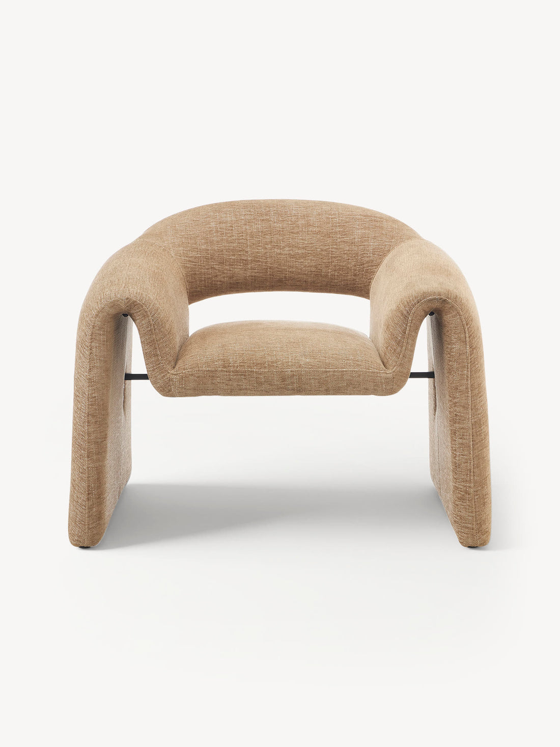 Sillón individual Mauricio terracota, vista de frente