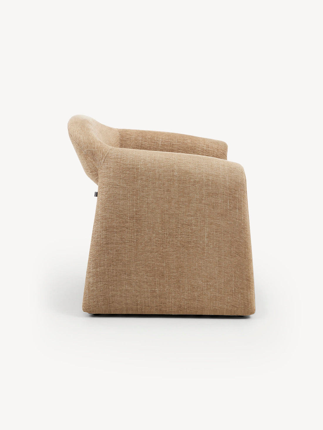Sillón individual Mauricio terracota, vista lateral
