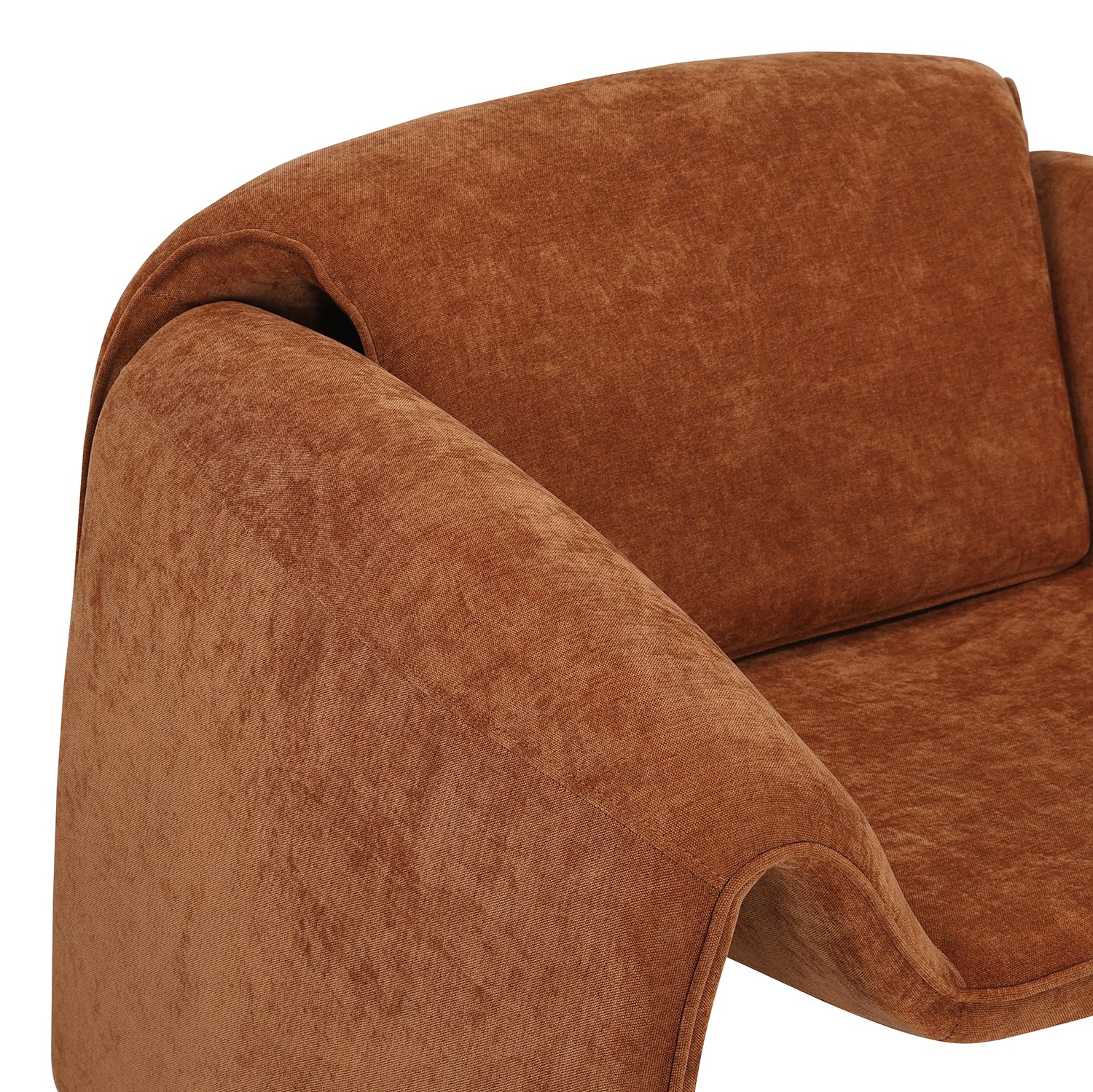 SILLON MELBOURNEE OCRE VISTA EN PERSPECTIVA EN DETALLE SUEPERIOR