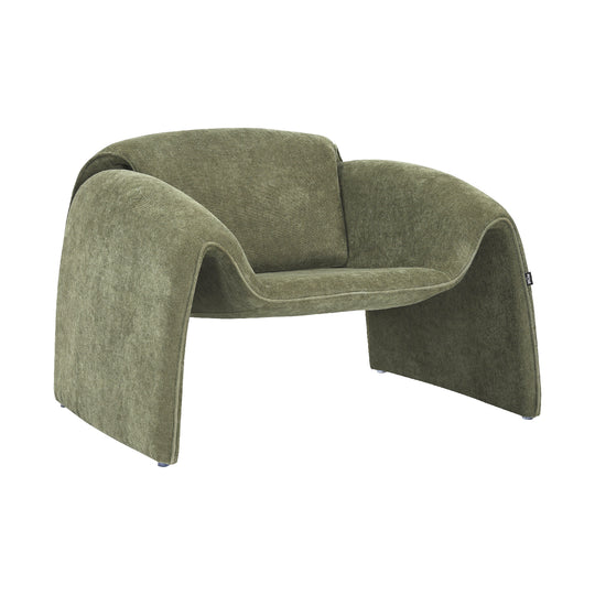 Sillón Melbournee Verde Vista en Perspectiva