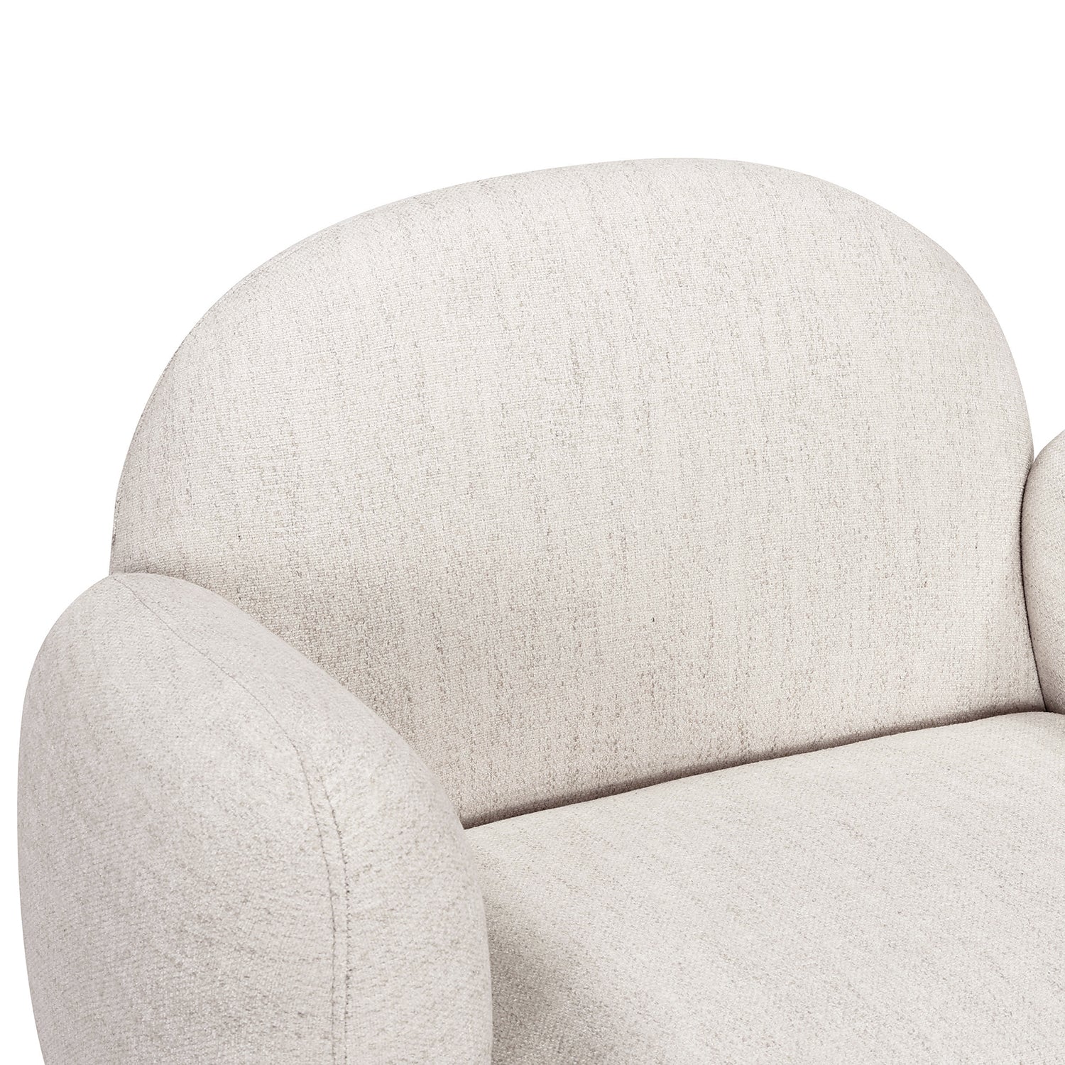 SILLÓN SYDNEY VISTA EN PERSPECTIVA ENFOCADO EN EL RESPALDO