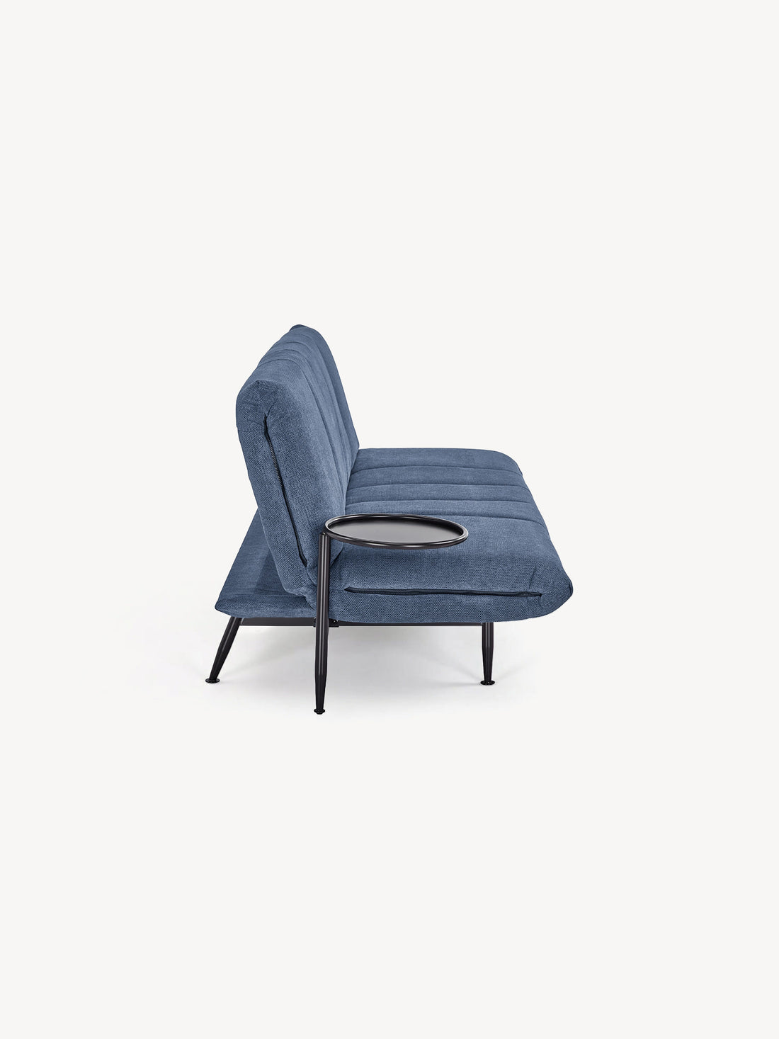 Sofá Cama Kasán azul, vista lateral