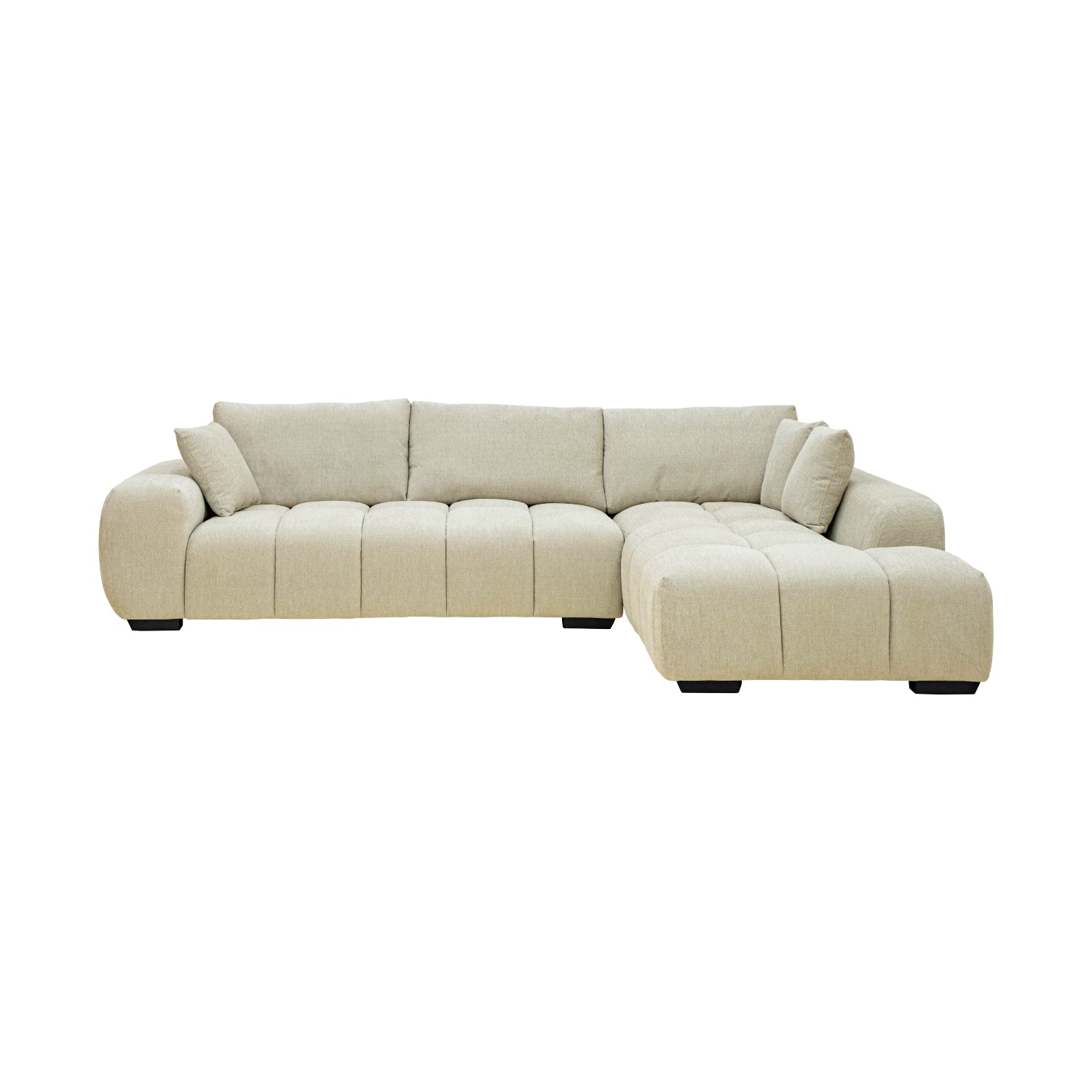 SOFÁ CORACIAA BEIGE DER VISTA FRONTAL