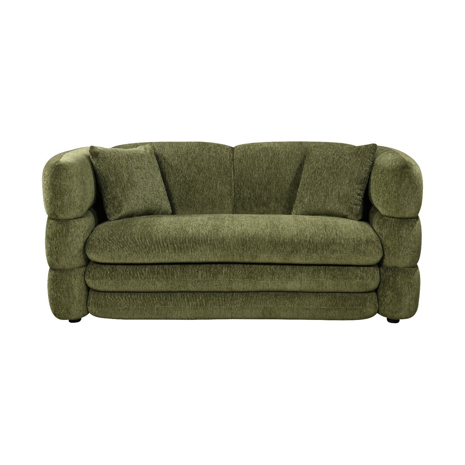 Sofá Utah 2 Plzs Verde Vista Frontal