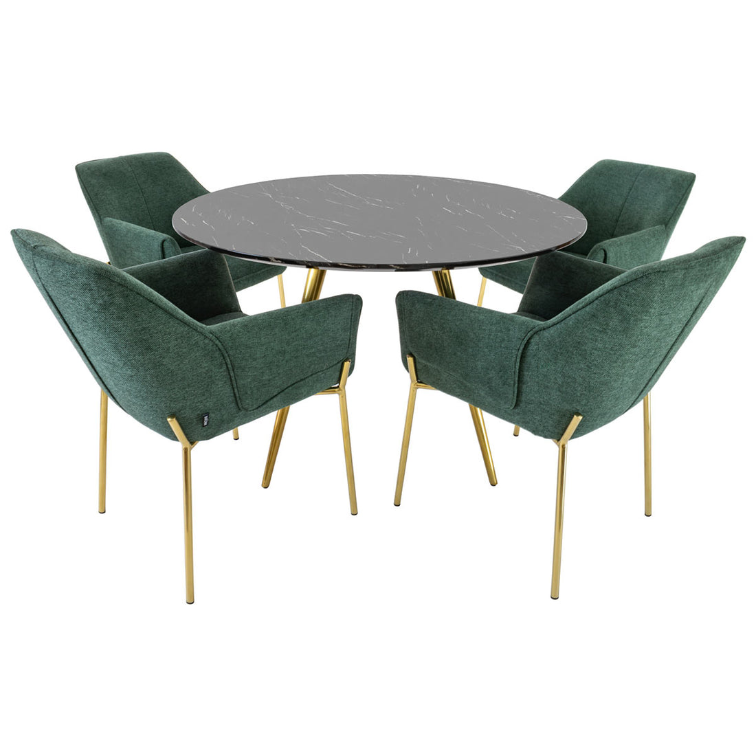 Silla Toronto Verde Fondo Blanco con Comedor Split