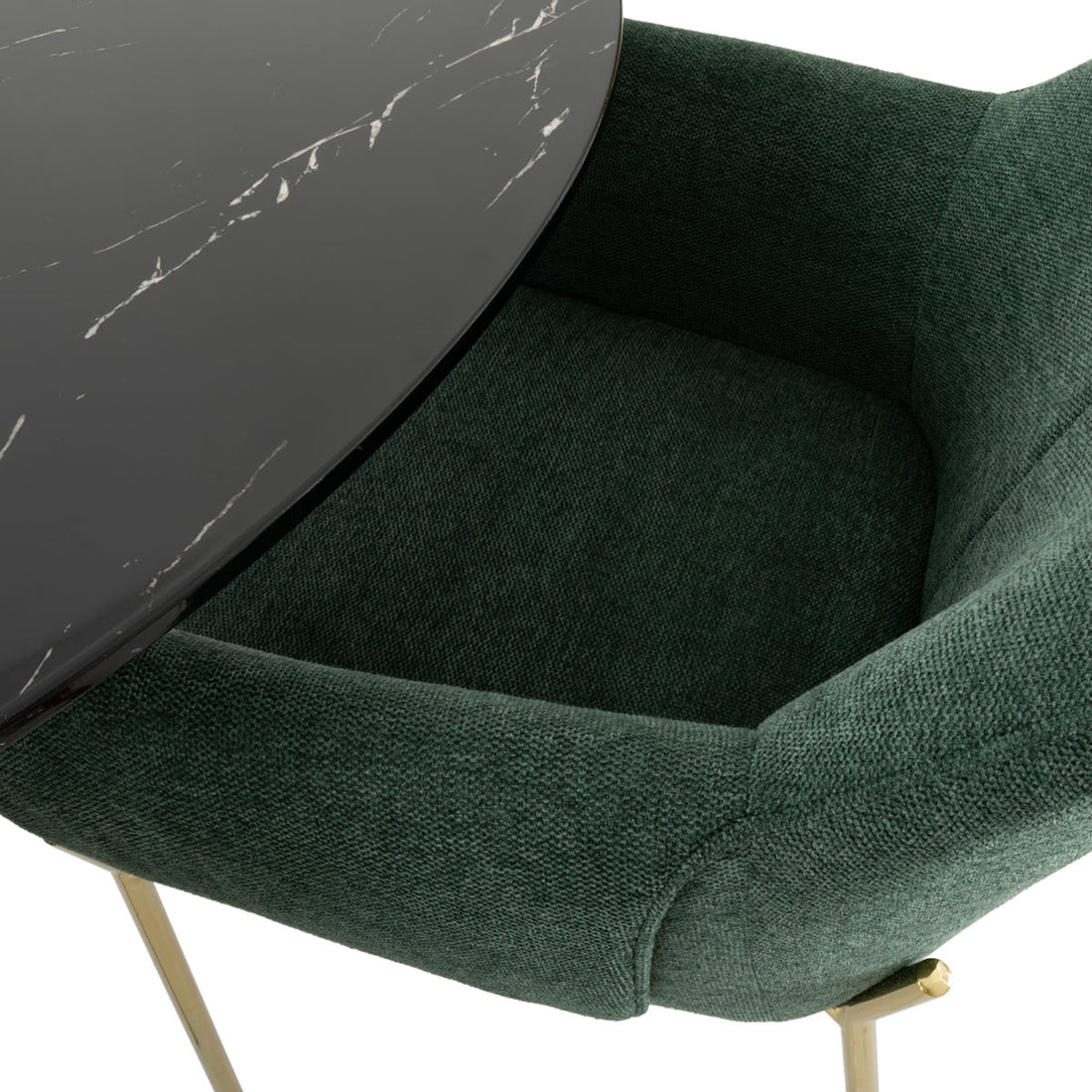 Silla Toronto Verde Fondo Blanco vista detalle con comedor Split 