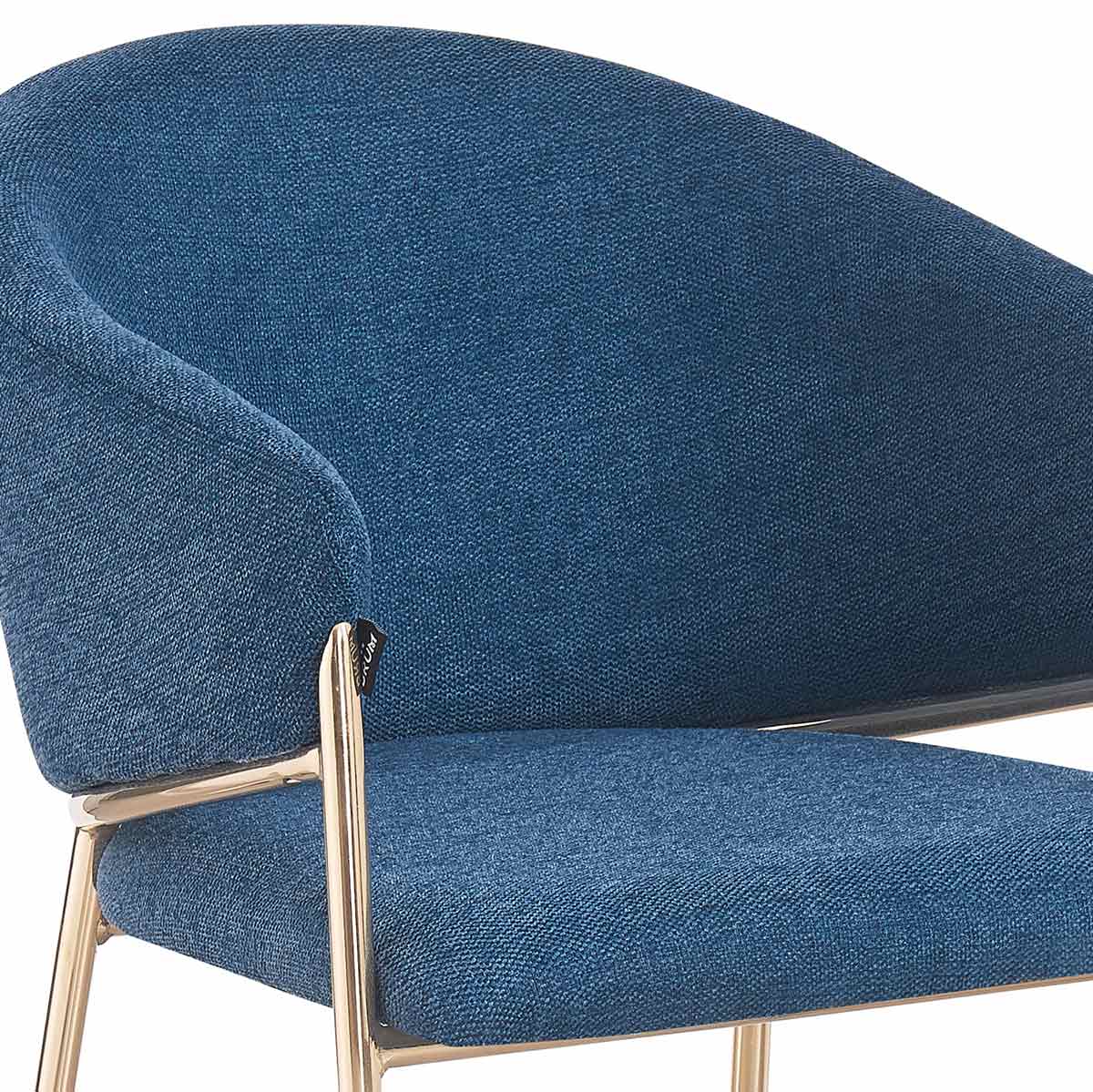 Silla Berlin Azul Fondo Blanco Vista en Detalle