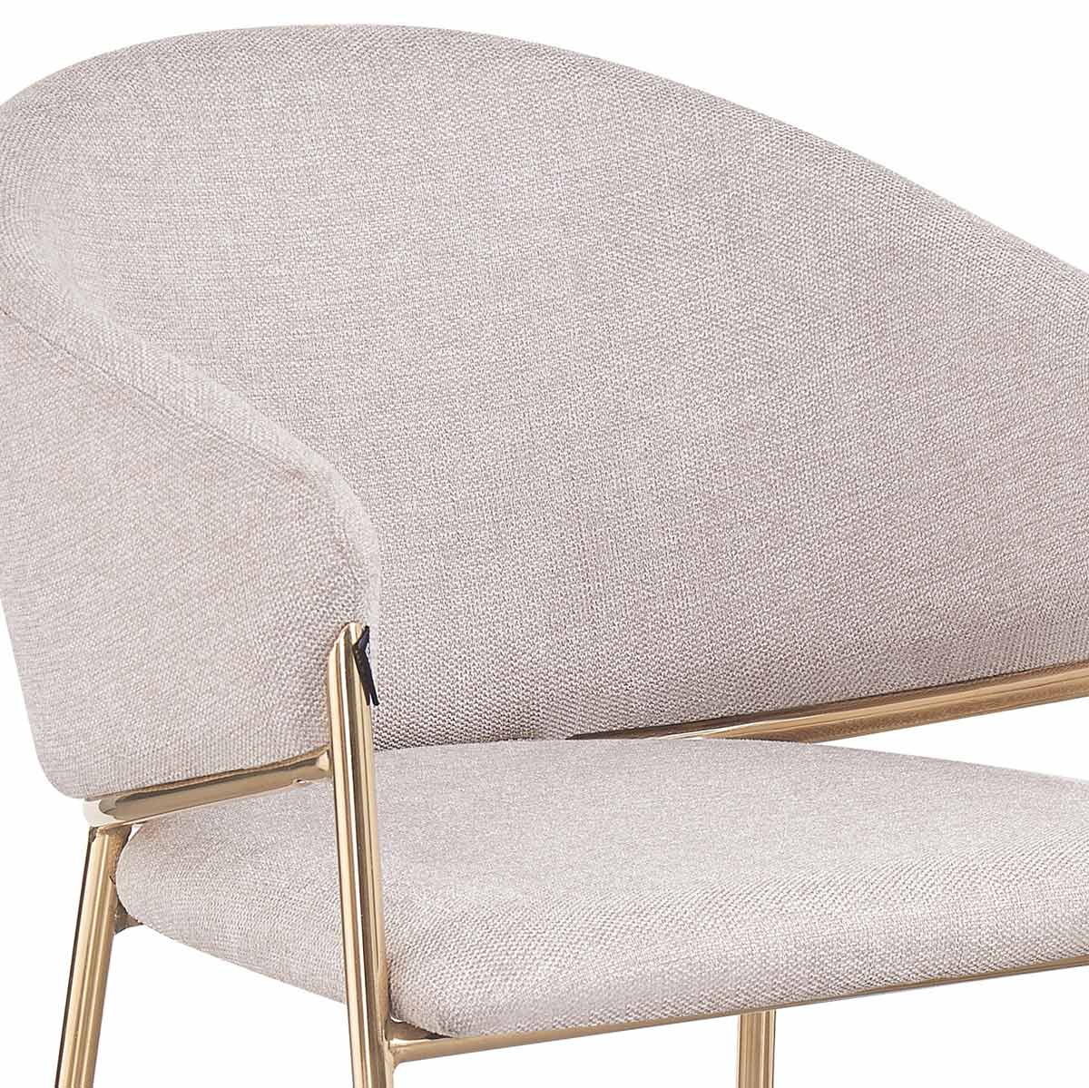 Silla Berlin Beige Fondo Blanco Vista en Detalle