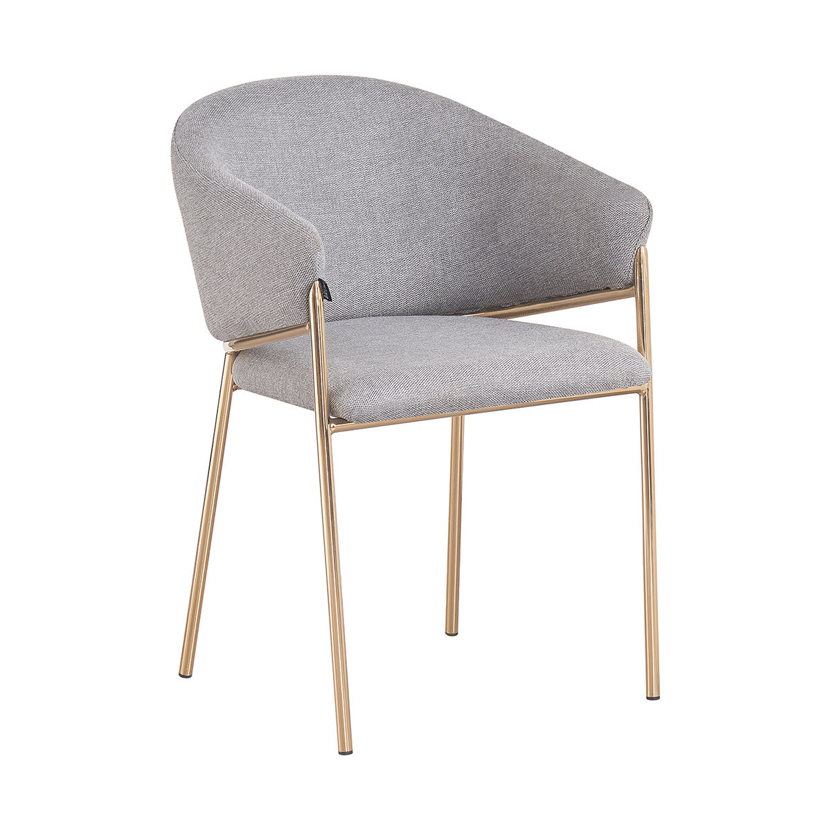 Silla Berlin gris Fondo Blanco Vista en Perspectiva