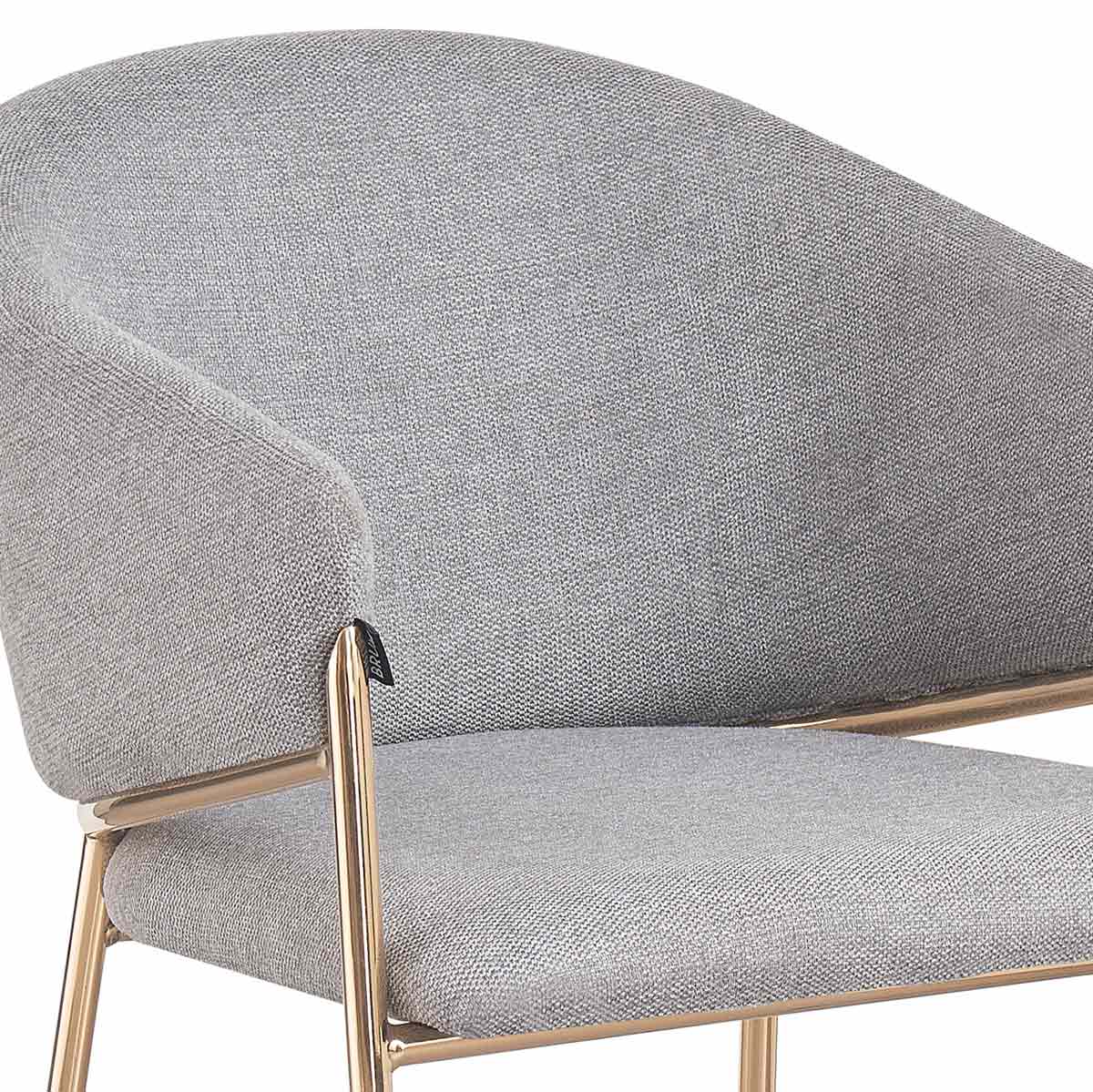 Silla Berlin Gris Fondo Blanco Vista en Detalle