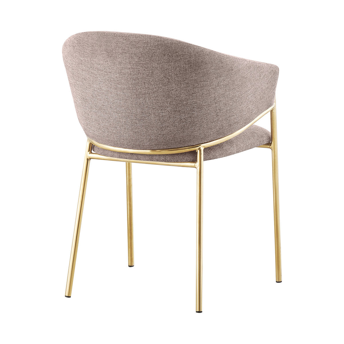 Silla Berlin Taupe Fondo Blanco Vista en Perspectiva Trasera