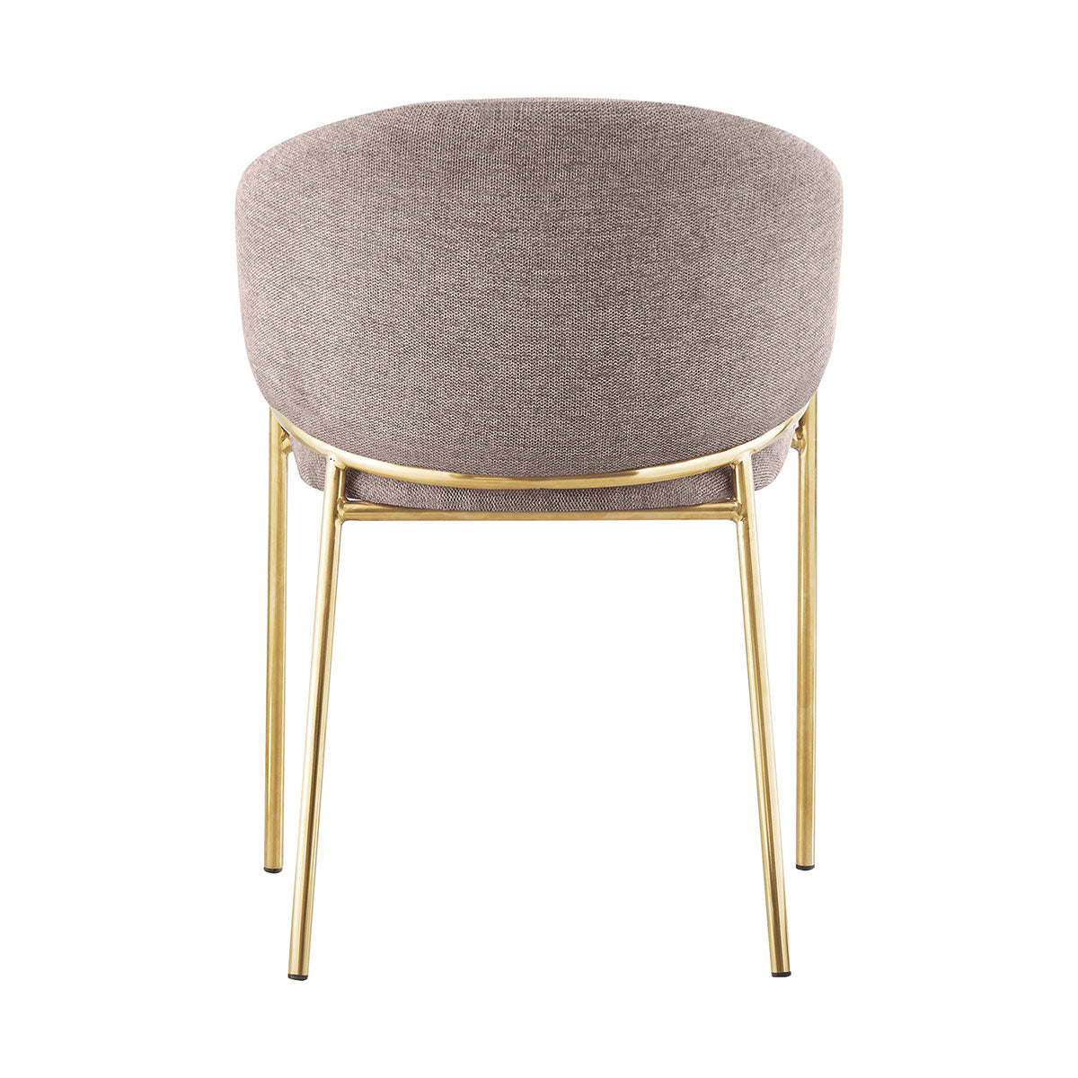 Silla Berlin Taupe Fondo Blanco Vista Trasera