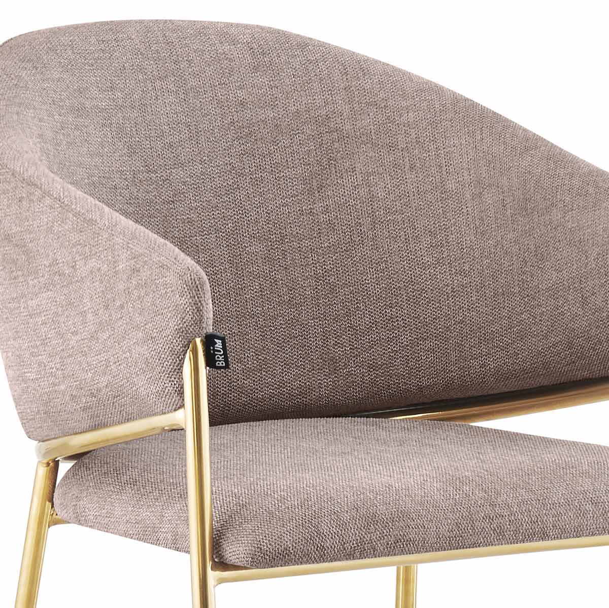 Silla Berlin Taupe Blanco Vista en Detalle