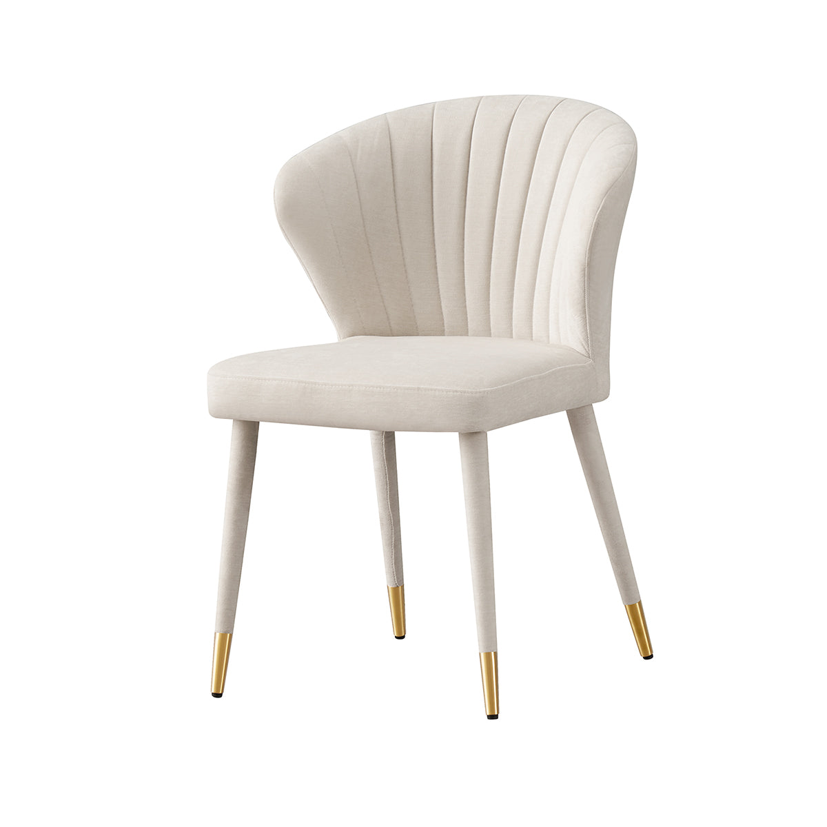 Silla Copenhague Beige Fondo Blanco Vista en Perspectiva