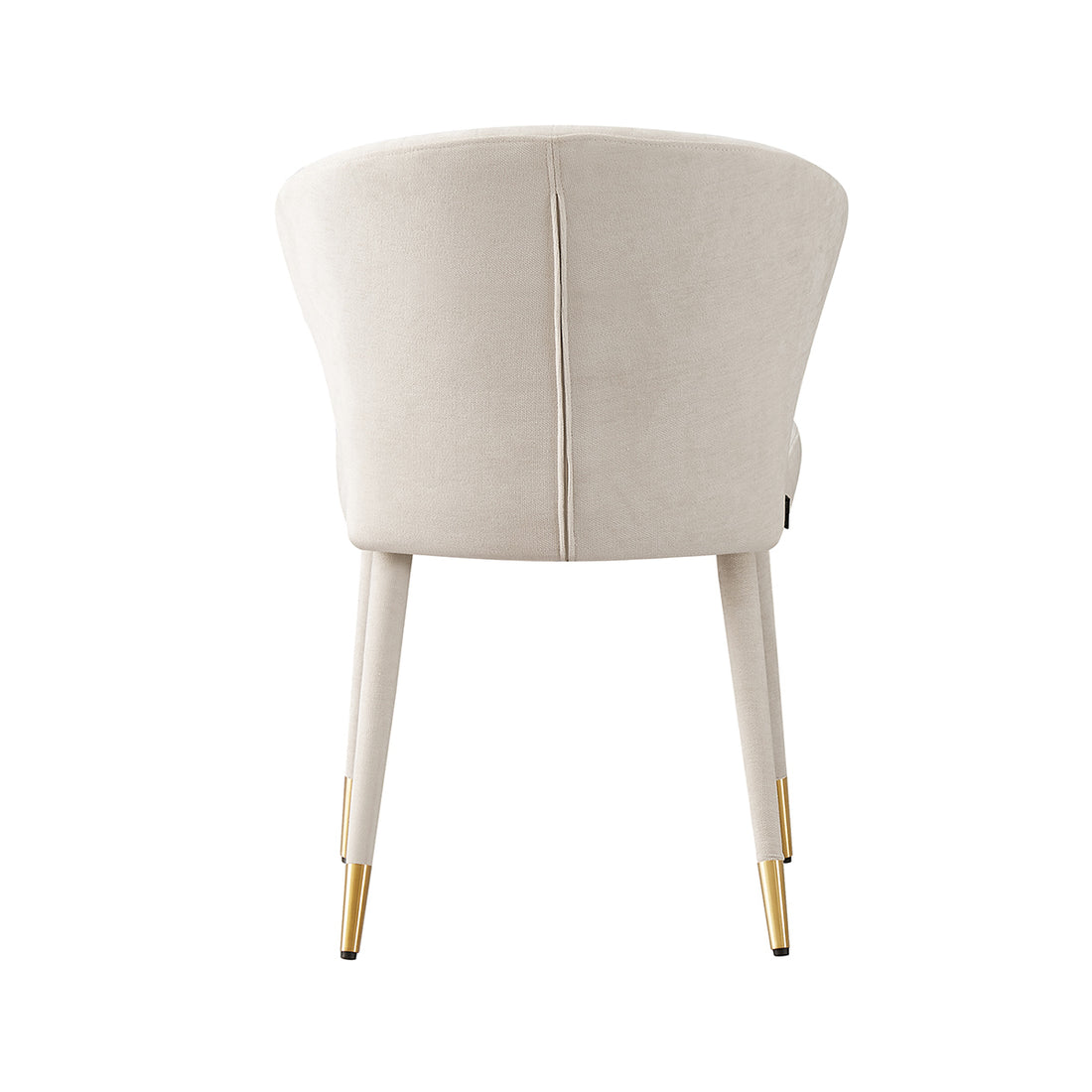 Silla Copenhague Beige Fondo Blanco Vista Trasera