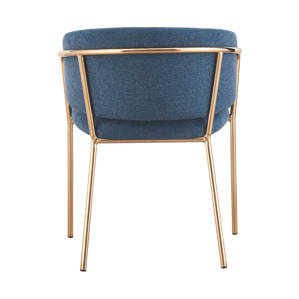 Silla Escocia Azul Fondo Blanco Vista Trasera