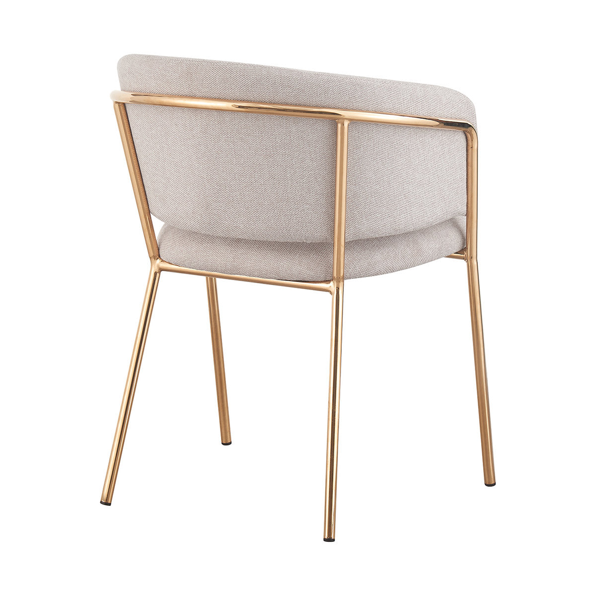 Silla Escocia Beige Fondo Blanco Vista en Perspectiva Trasera