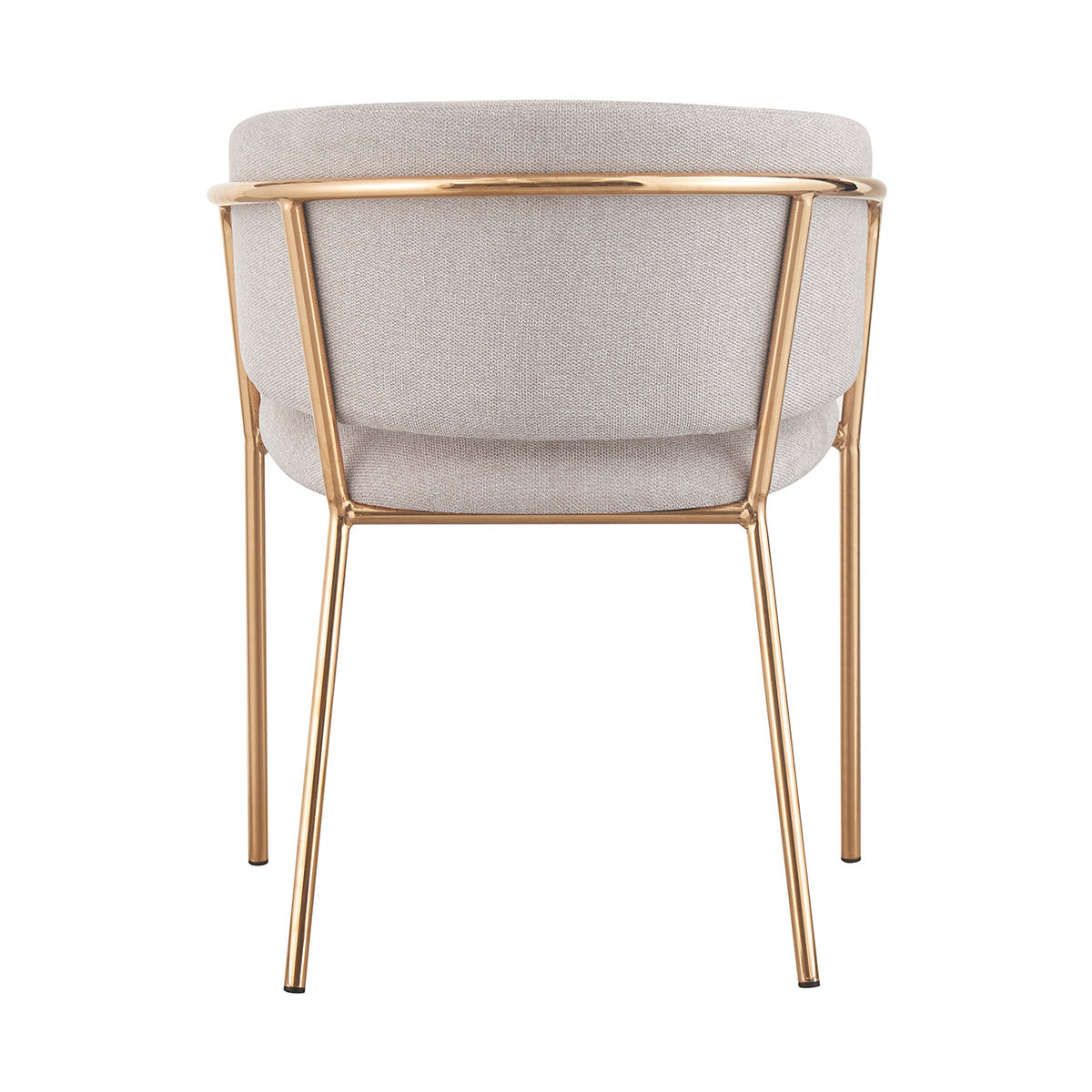 Silla Escocia Beige Fondo Blanco Vista Trasera