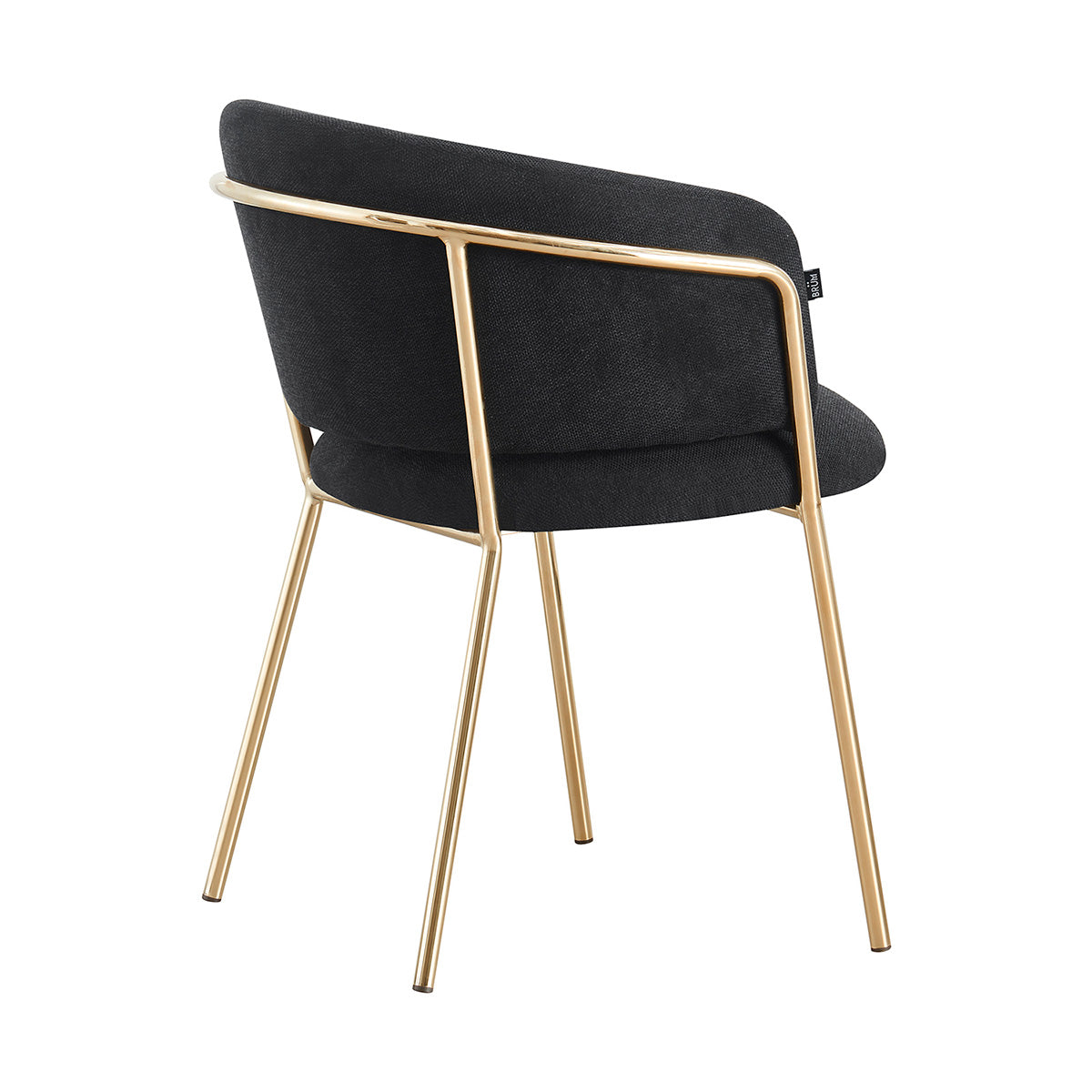 Silla Escocia Black Fondo Blanco Vista en Perspectiva Trasera