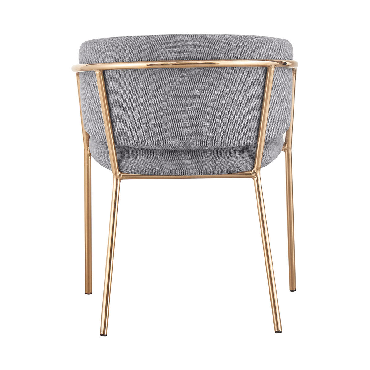 Silla Escocia Gris Fondo Blanco Vista Trasera