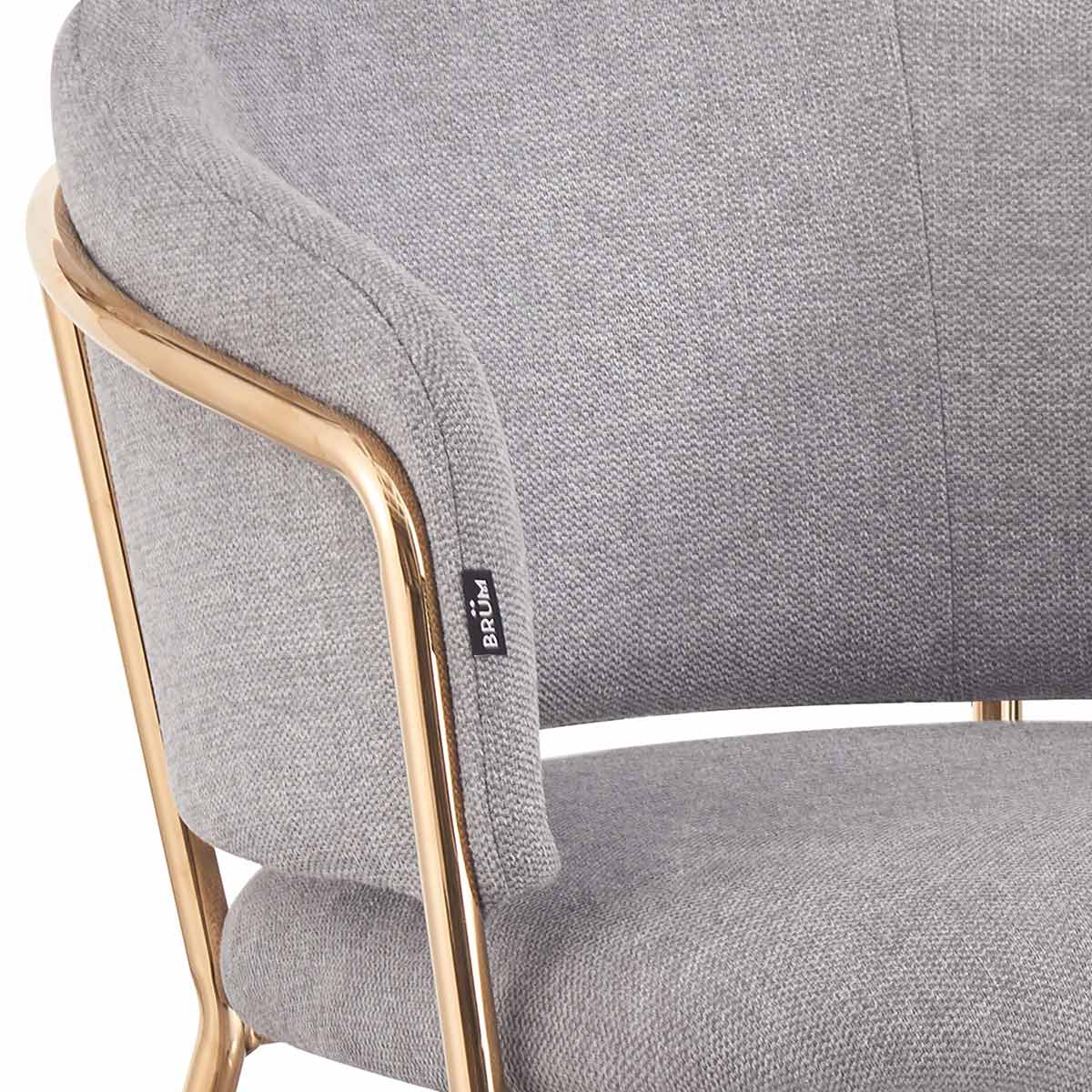 Silla Escocia Gris Fondo Blanco Vista en Detalle