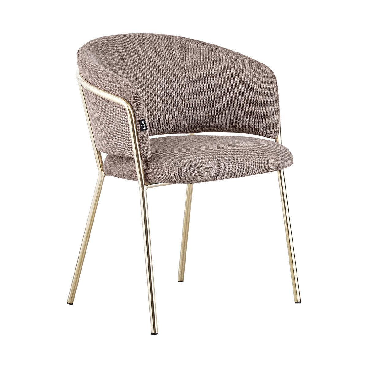 Silla Escocia Taupe Fondo Blanco Vista en Perspectiva