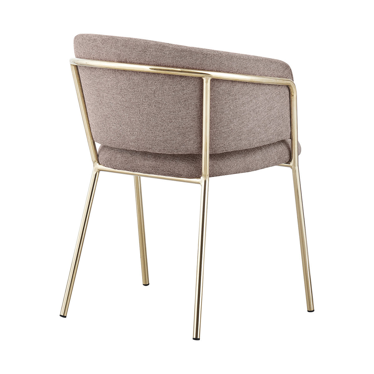 Silla Escocia Taupe Fondo Blanco Vista en Perspectiva Trasera