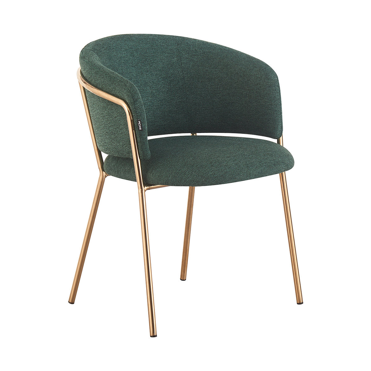 Silla Escocia Verde Fondo Blanco Vista en Perspectiva