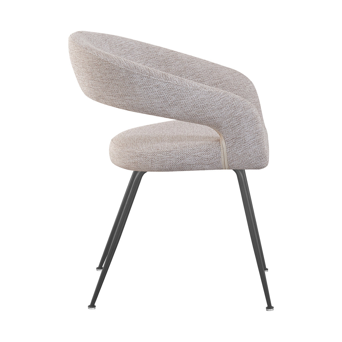 Silla Matera Pata Negra Beige Vista Lateral