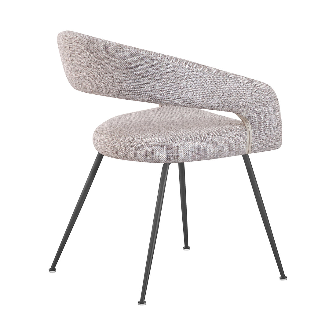 Silla Matera Pata Negra Beige Vista en Perspectiva Trasera