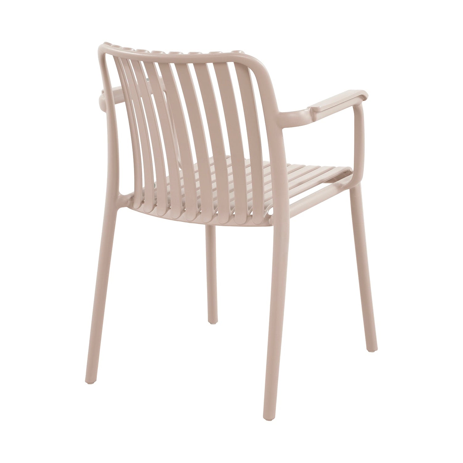 Silla de Exterior Menorca Beige Vista Posterior