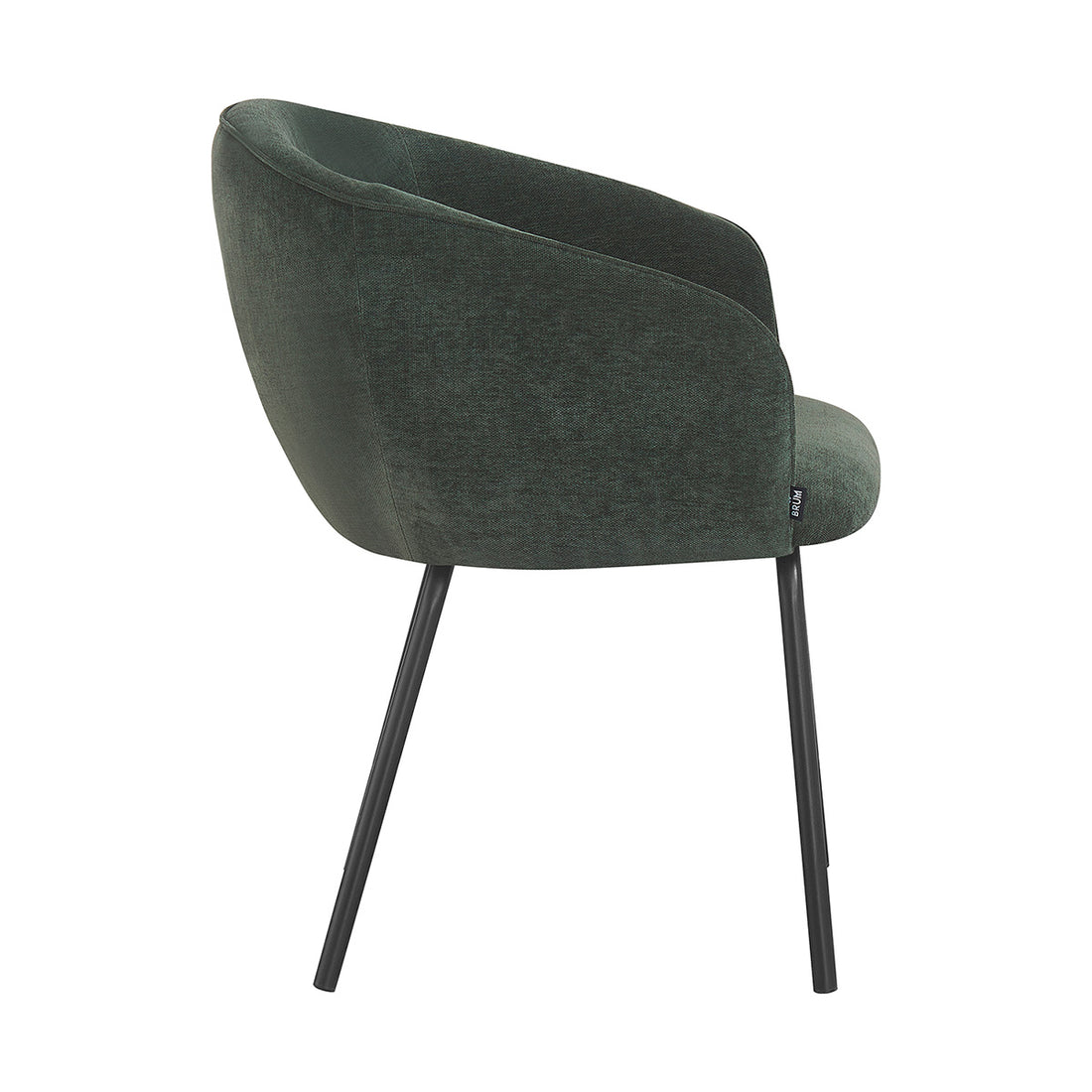 Silla Miami verde fondo blanco vista lateral