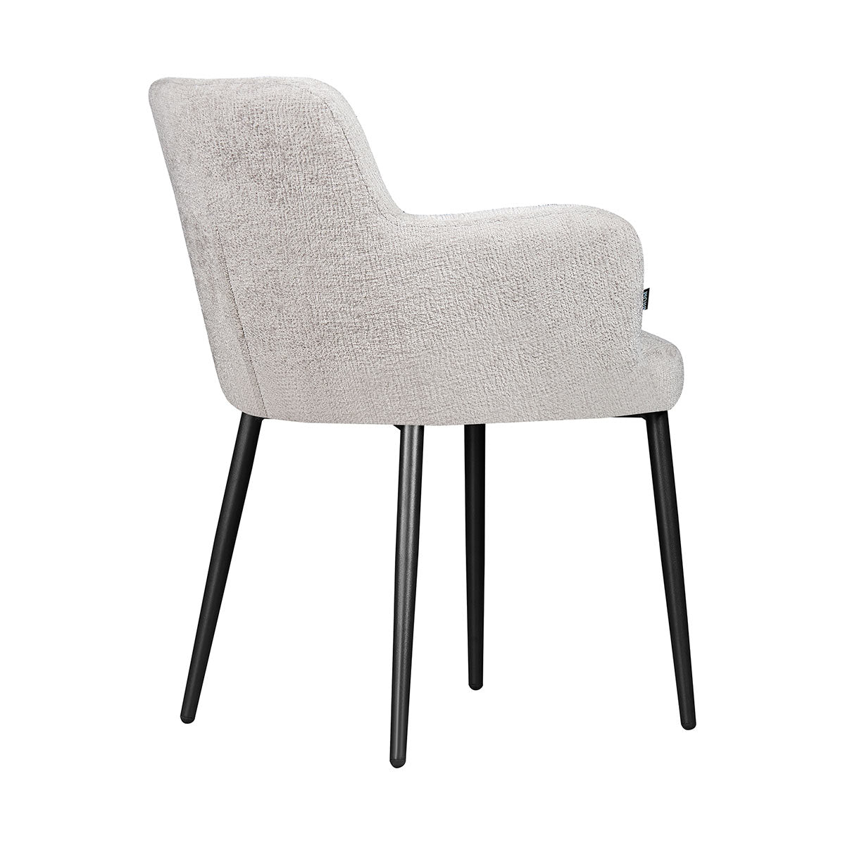 Silla Moscow Gris Fondo Blanco Vista en Perspectiva trasera