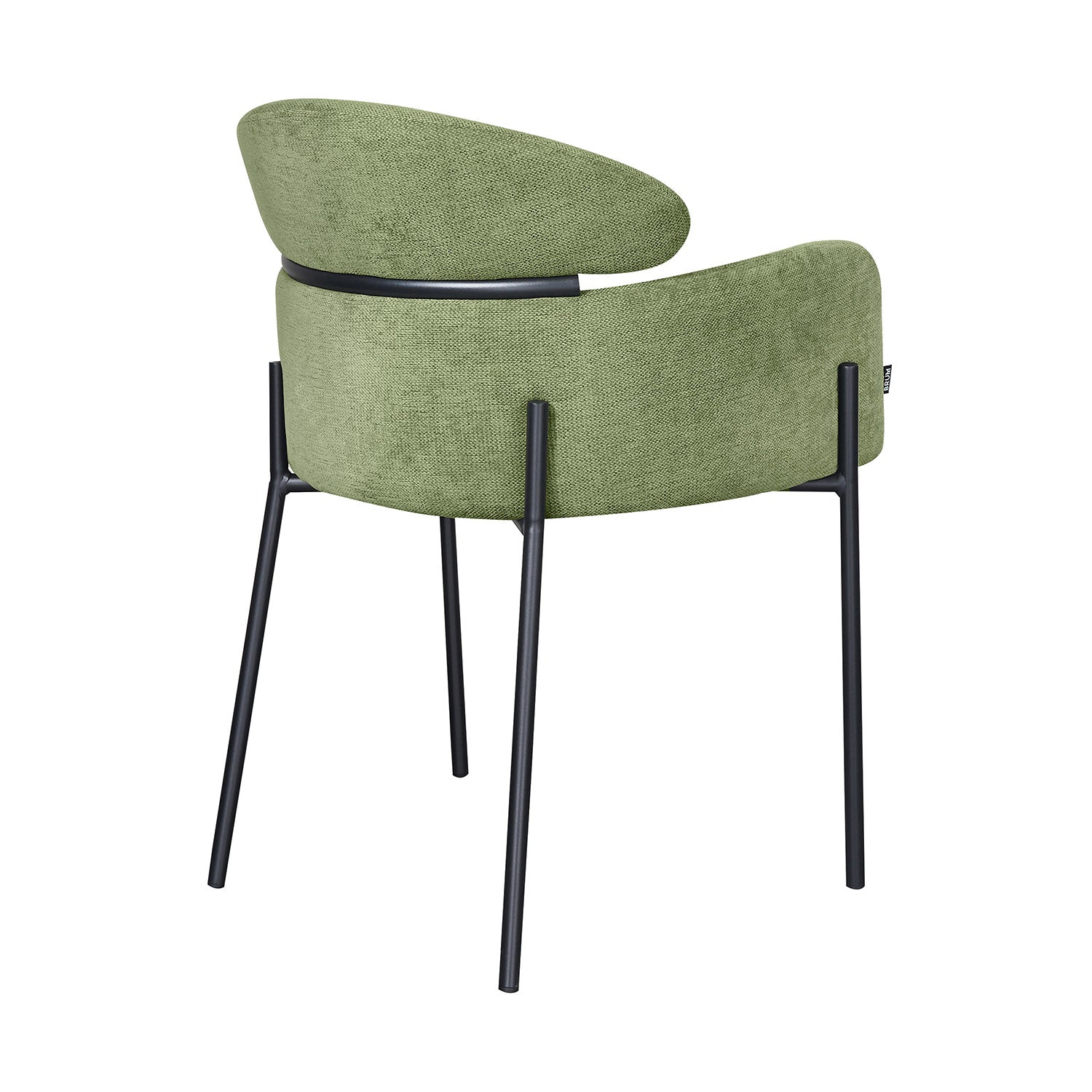 Silla Padua Verde Vista en Perspectiva Trasera