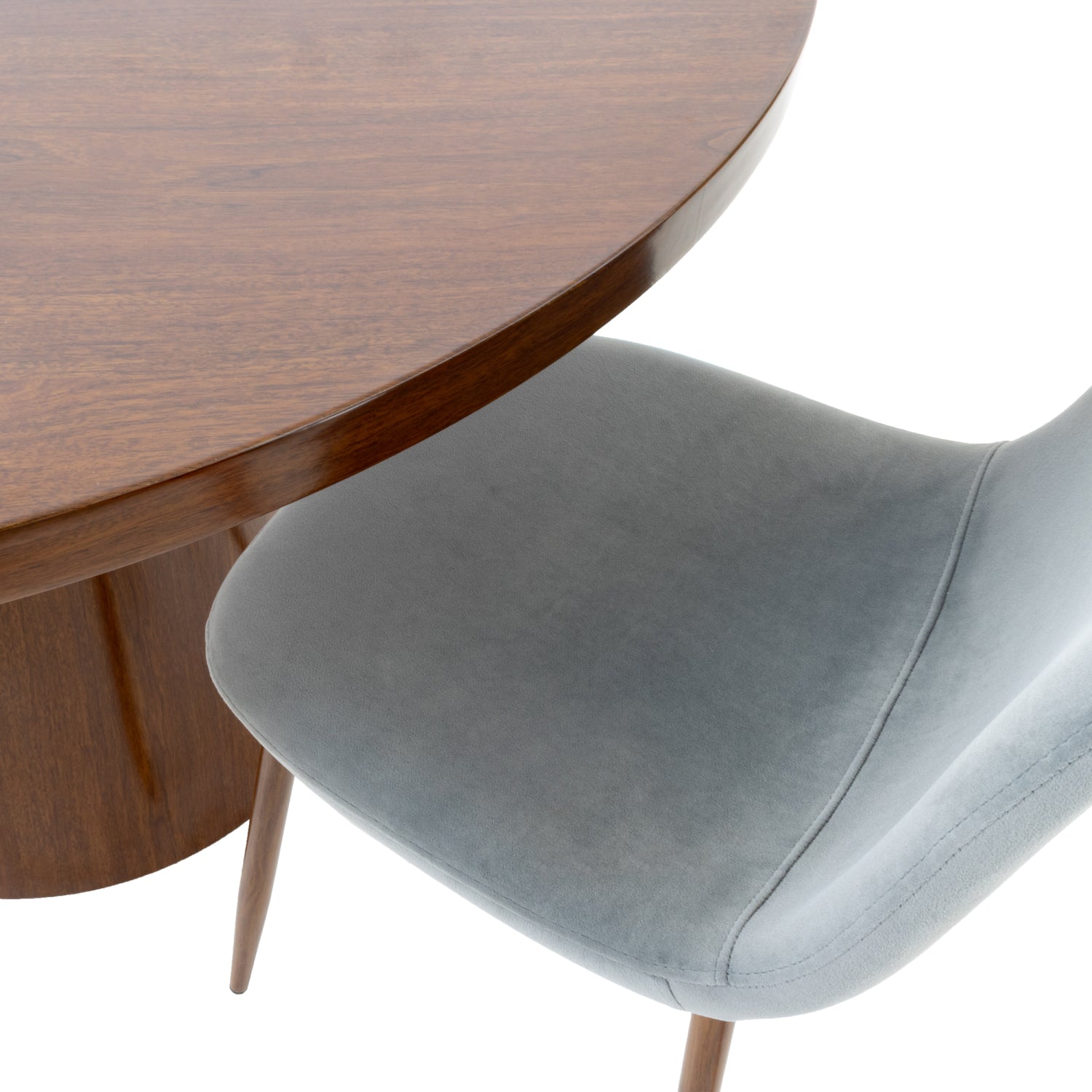 Silla Valencia Gris Vista Lateral