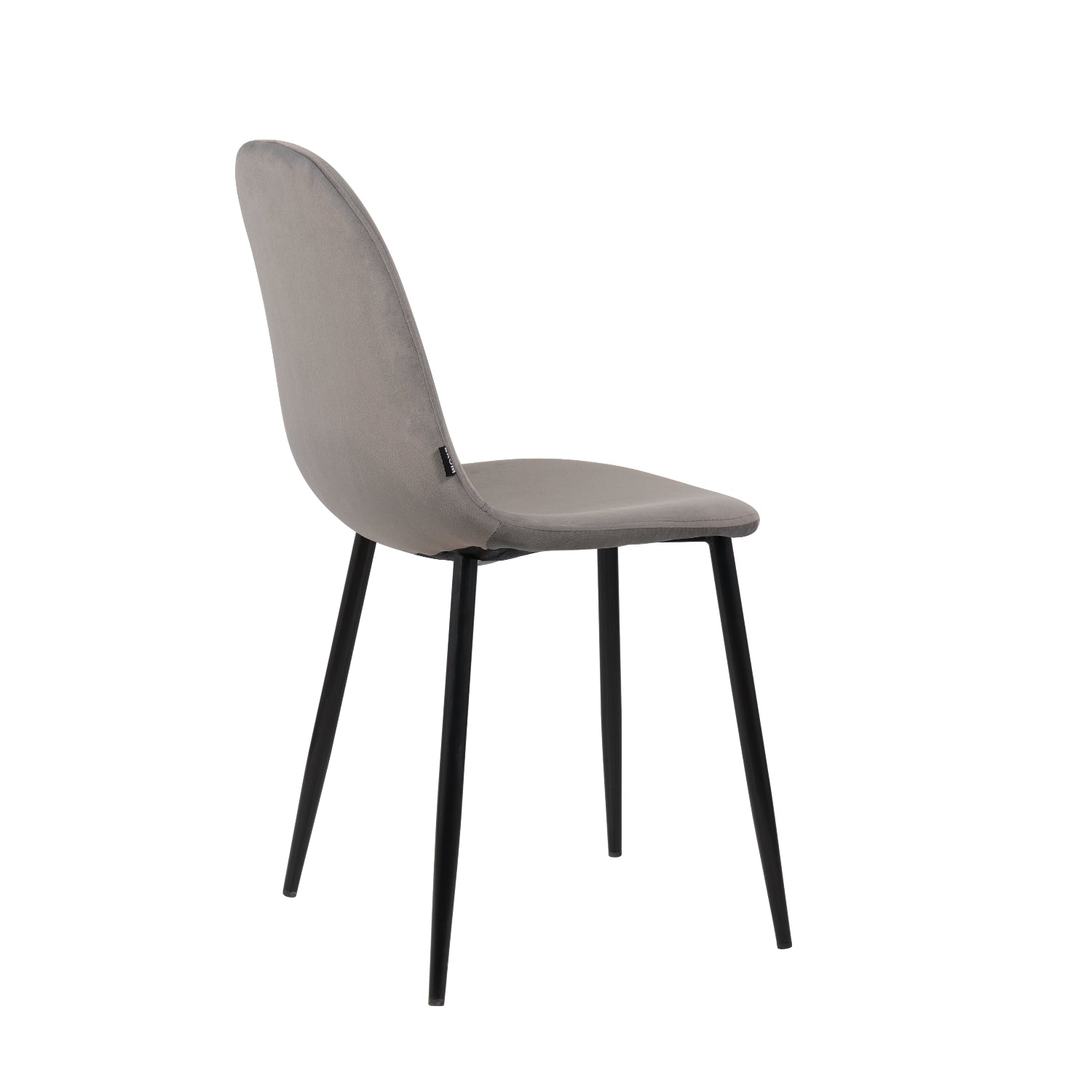 Silla Venecia Velvet Gris Vista en Perspectiva Trasera