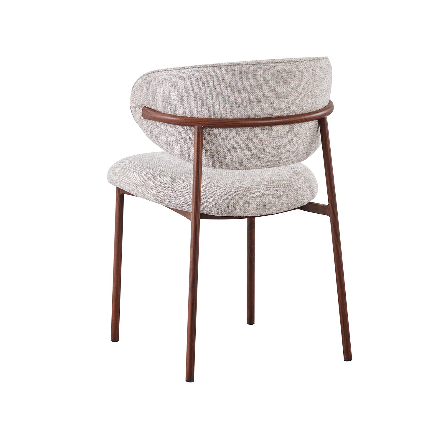 Silla Silicia Beige Vista en Perspectiva Trasera
