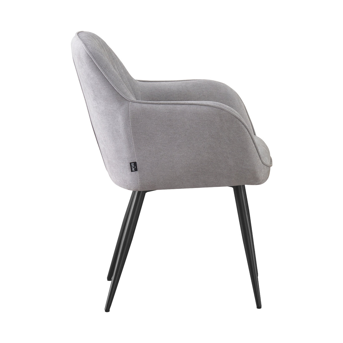 Silla Manchester Gris Vista Lateral