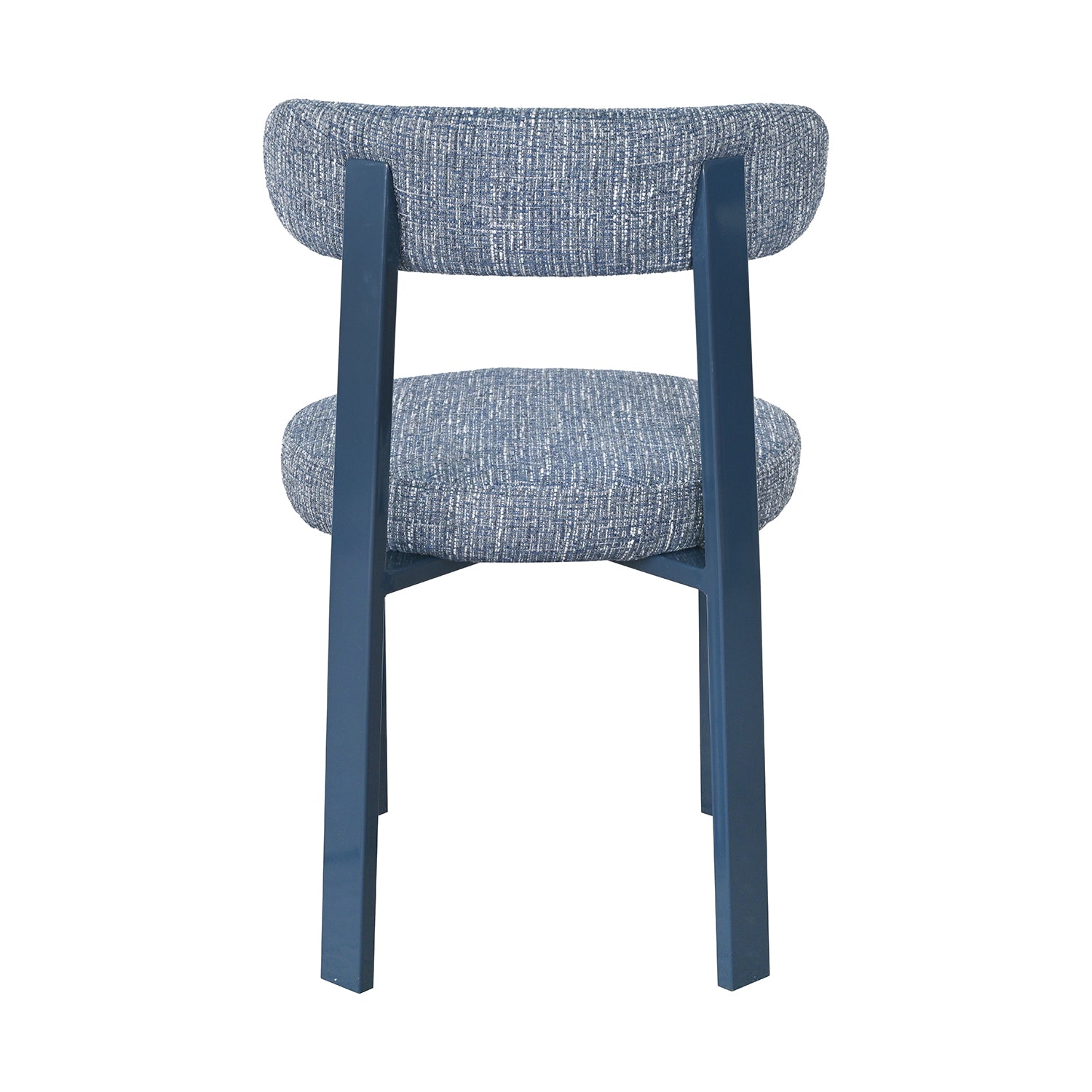 Silla Florida Azul Vista Trasera con Fondo Blanco