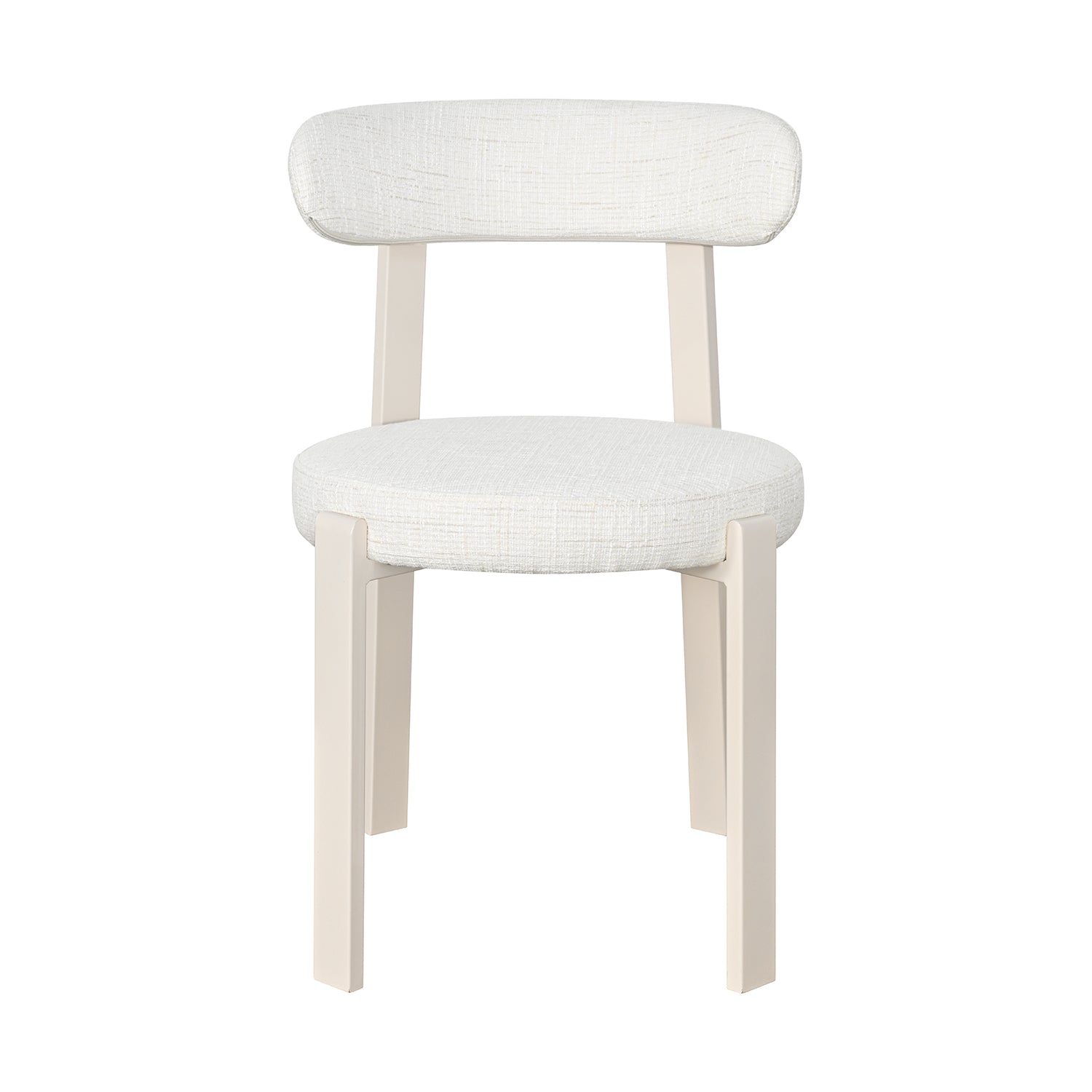 Silla Florida Blanca Vista Frontal en Fondo Blanco
