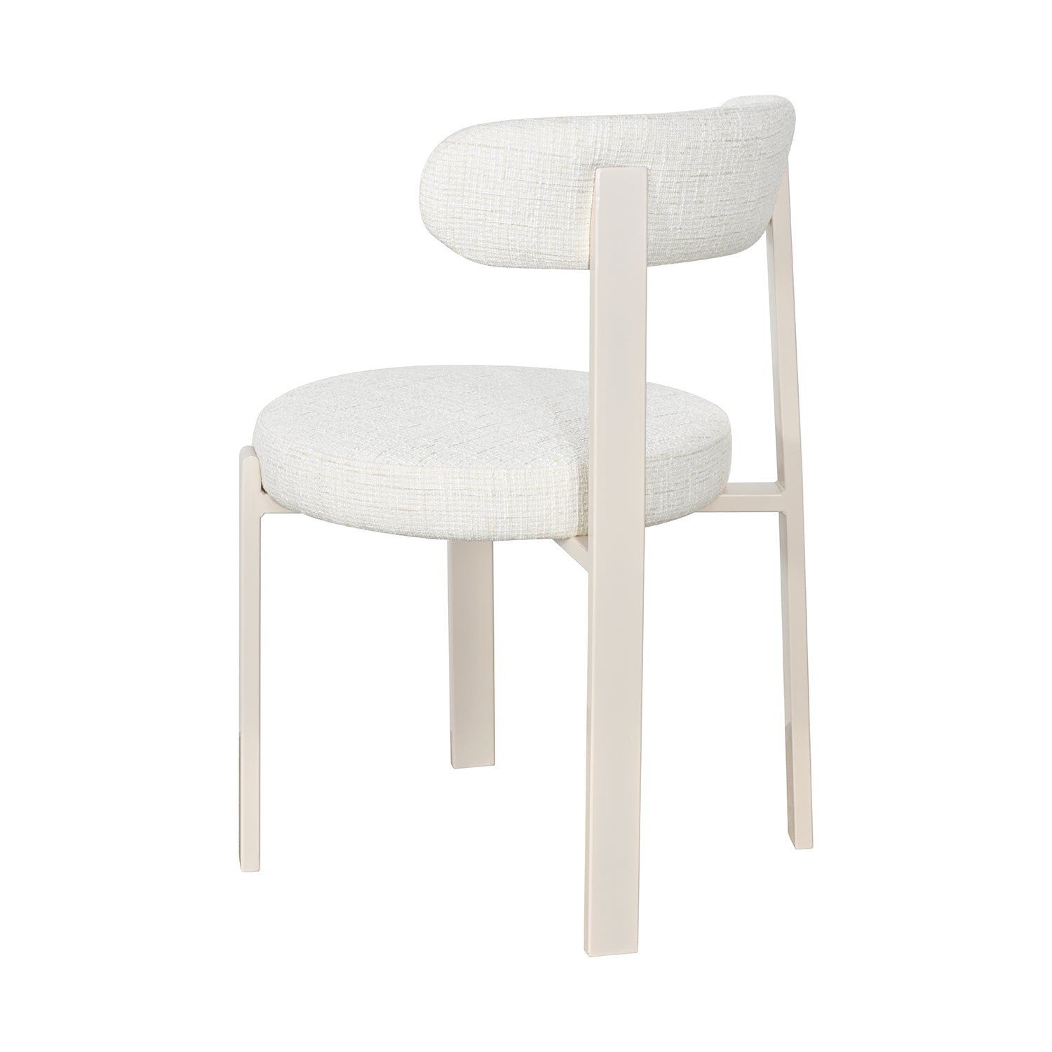 Silla Florida Blanca Vista en Perspectiva con Fondo Blanco