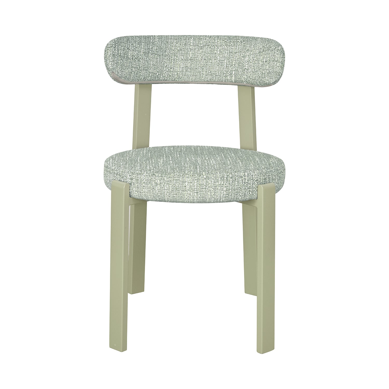 Silla Florida Matcha Vista Frontal en Fondo Blanco
