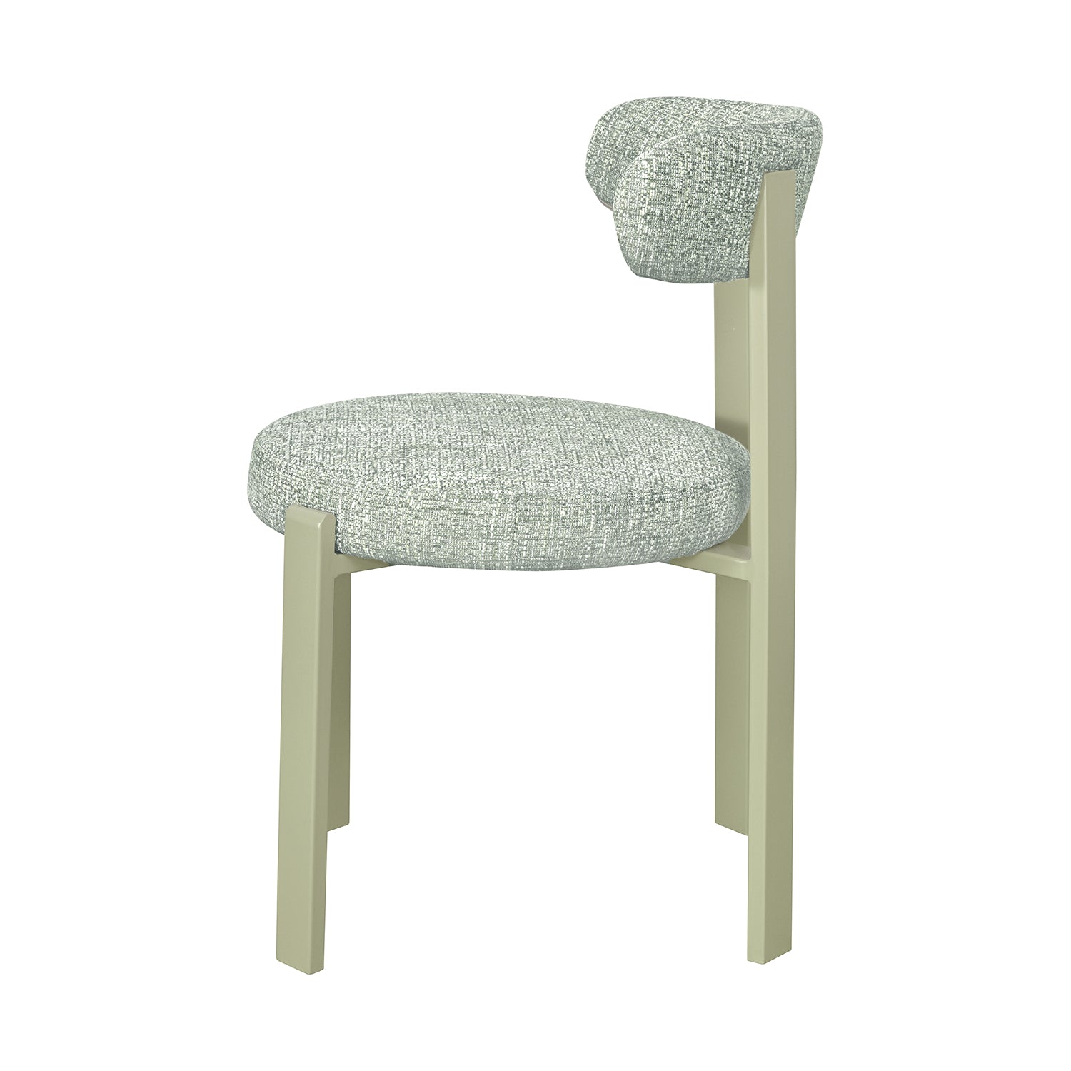 Silla Florida Matcha Vista Lateral en Fondo Blanco
