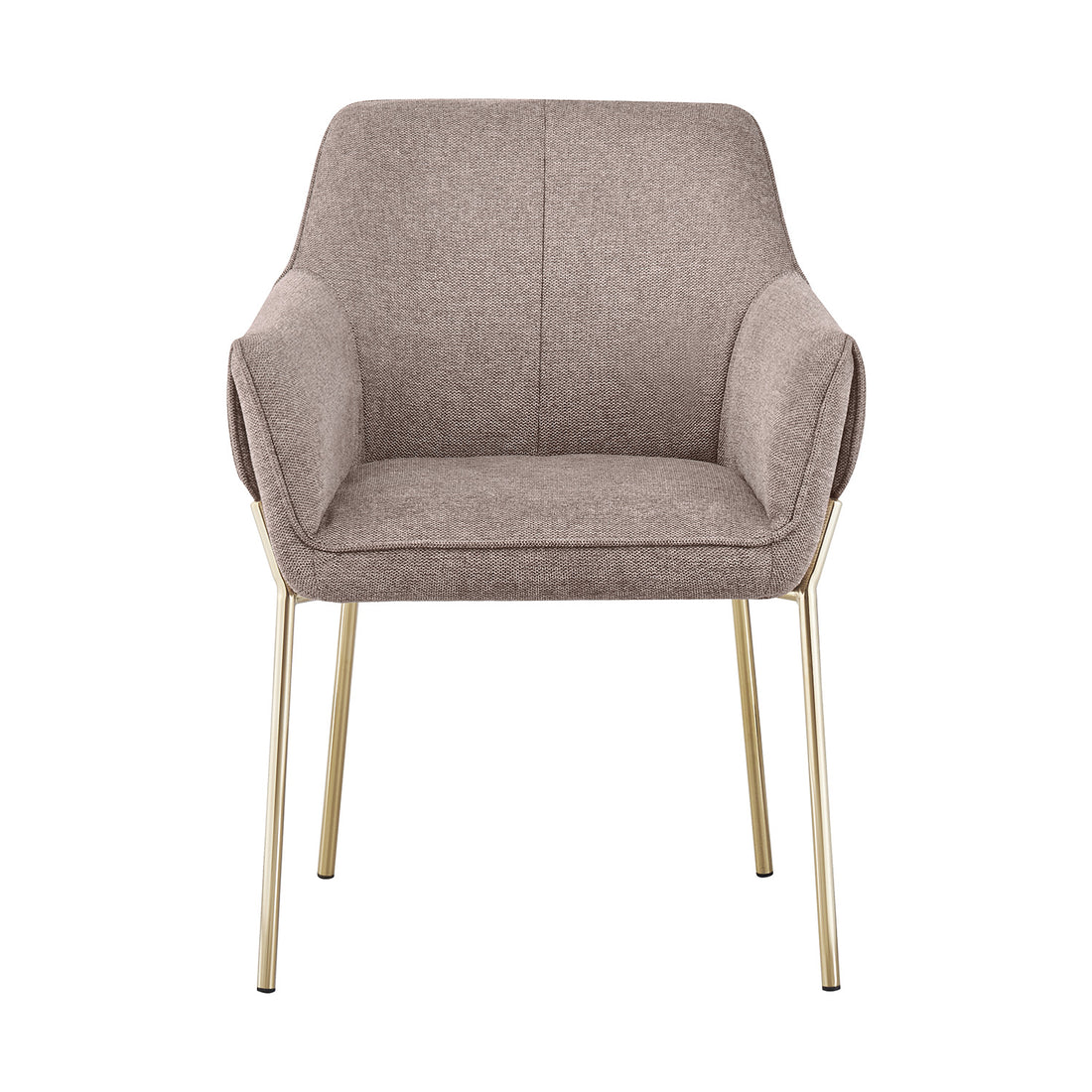 Silla Toronto Taupe Fondo Blanco Vista Frontal